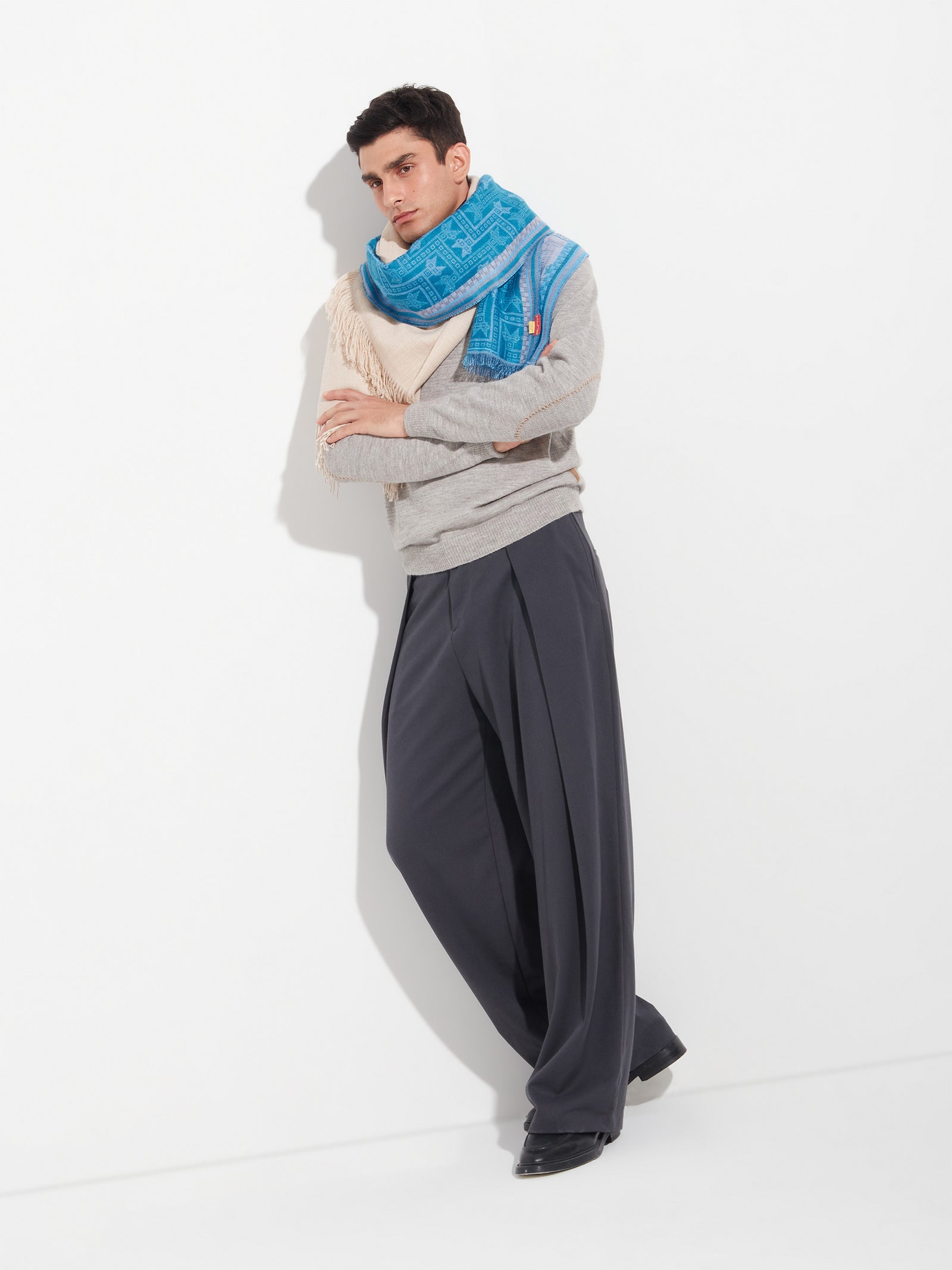 Chancay - 39 Scarf Baby Alpaca Color Blue