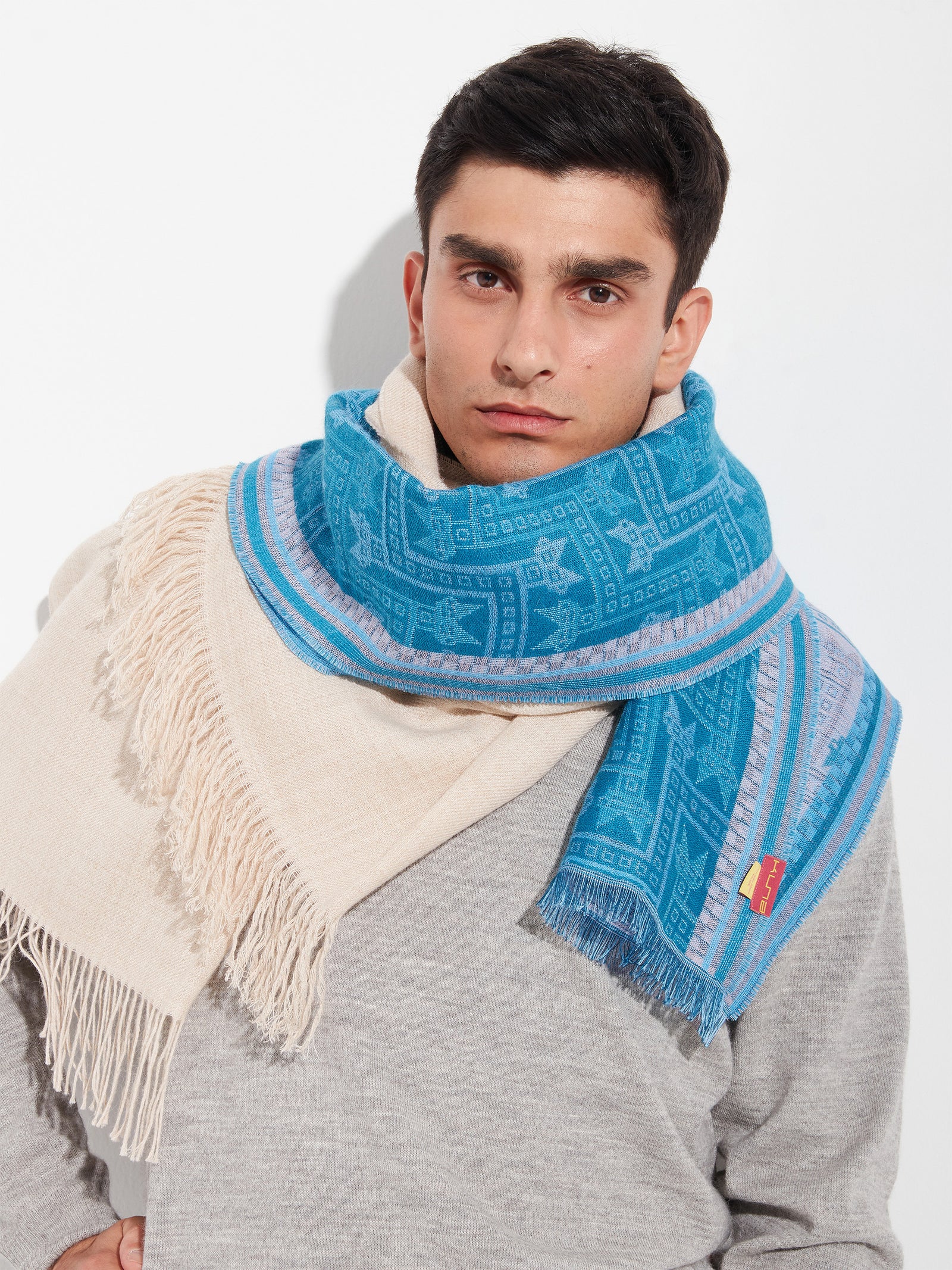 Chancay - 39 Scarf Baby Alpaca Color Blue