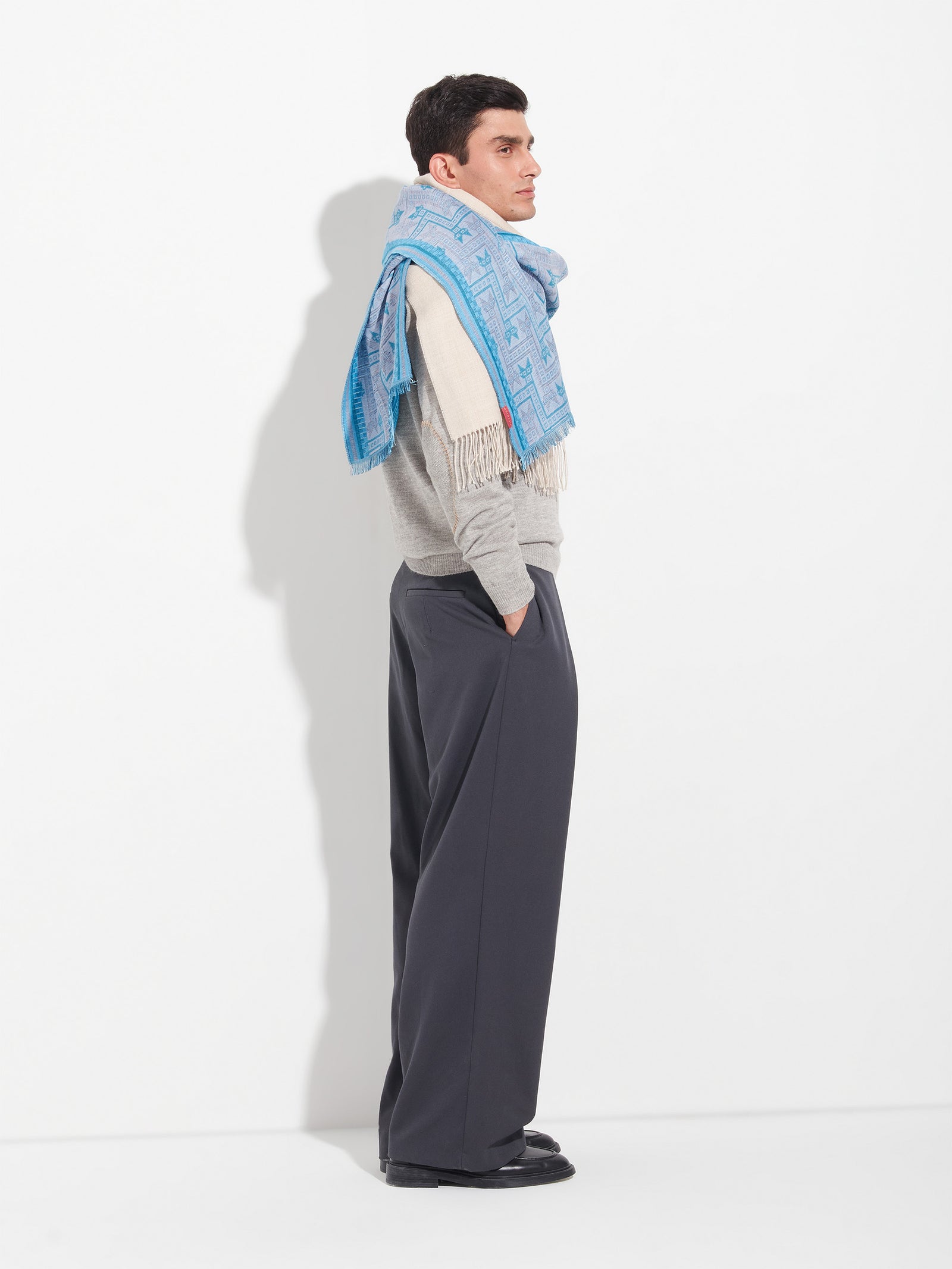 Chancay - 39 Scarf Baby Alpaca Color Blue