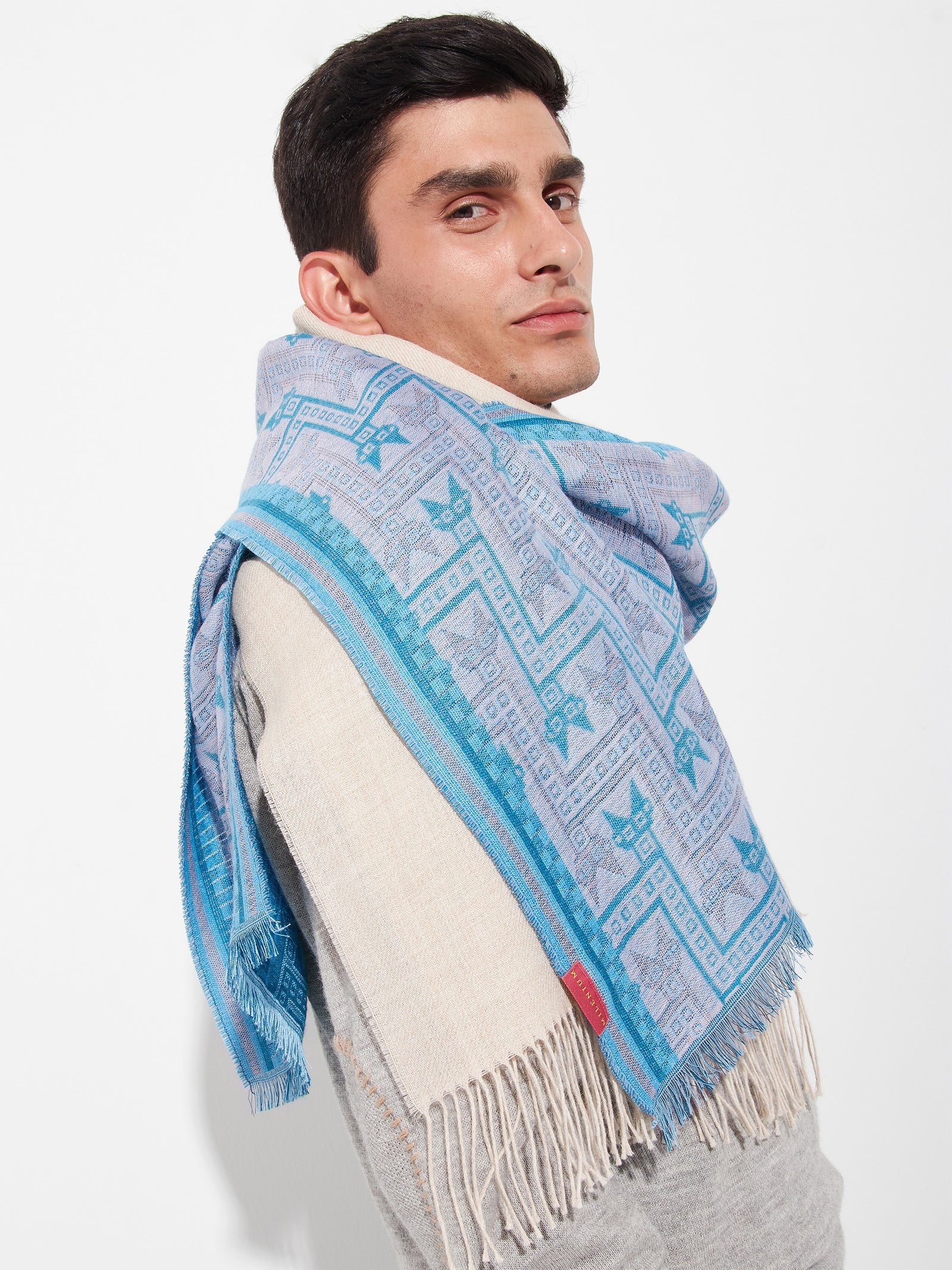 Chancay - 39 Scarf Baby Alpaca Color Blue