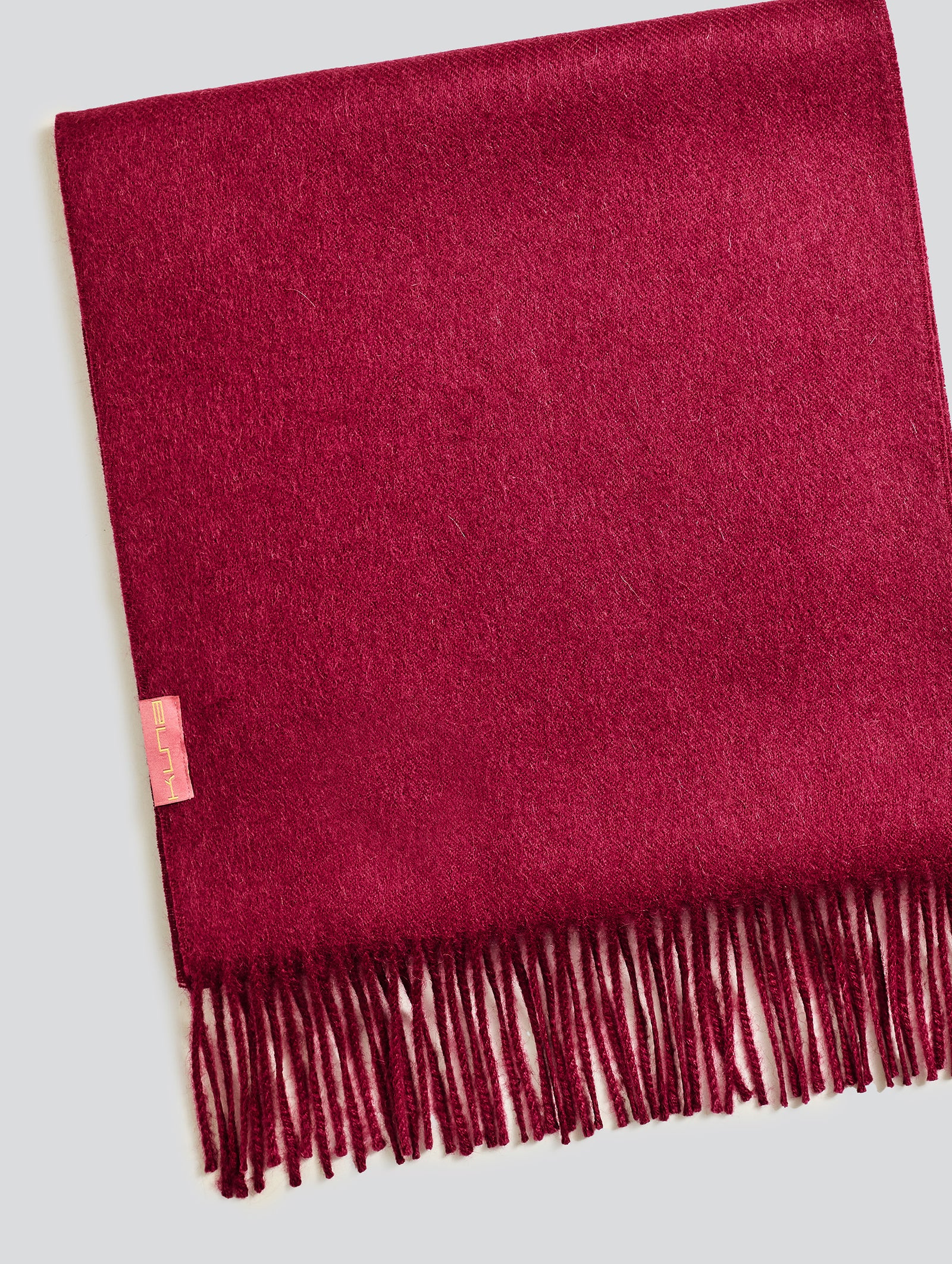 Bufanda Adrian de Baby Alpaca Color Cereza