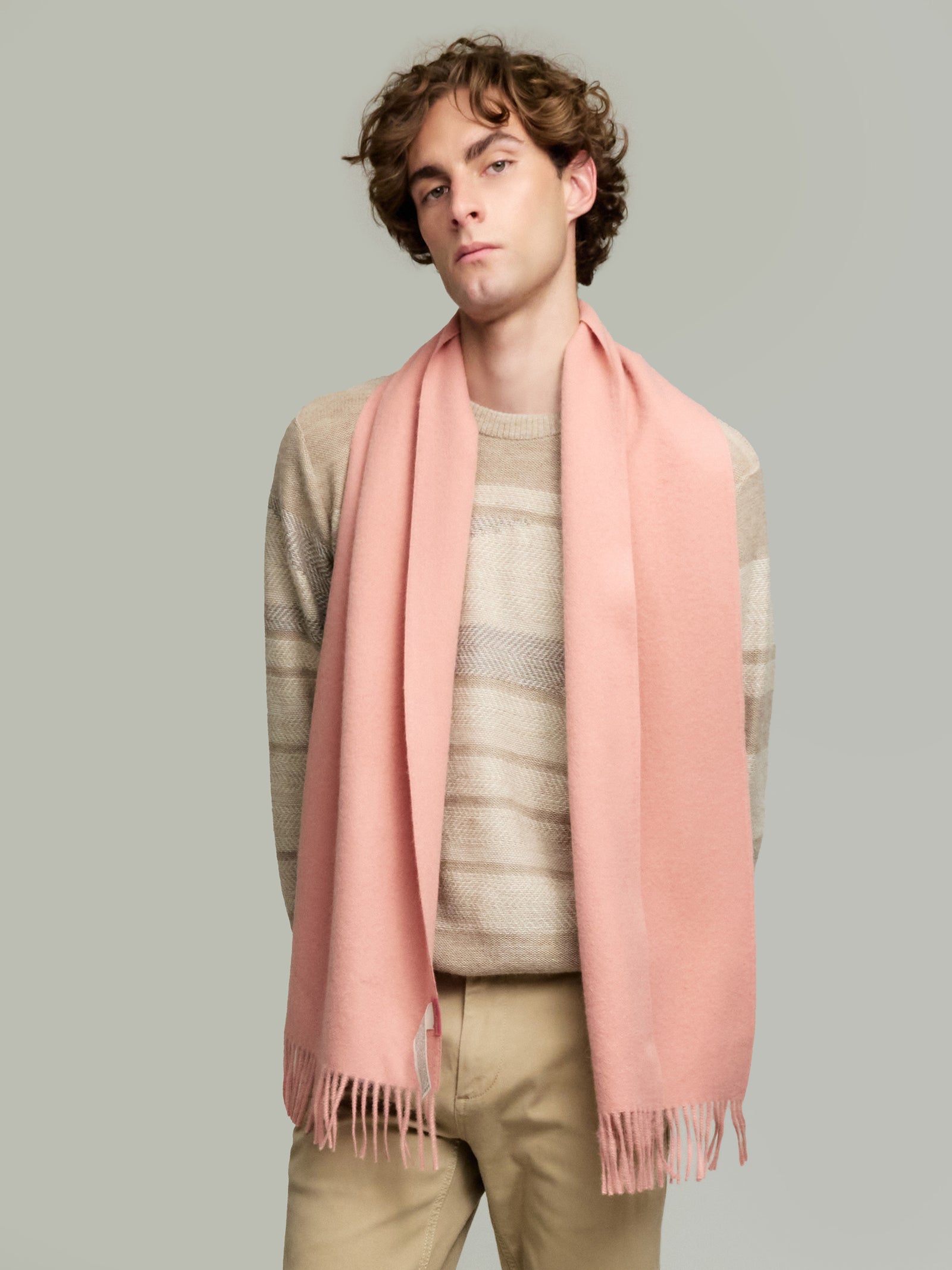 Adrian Scarf Baby Alpaca Color Pink