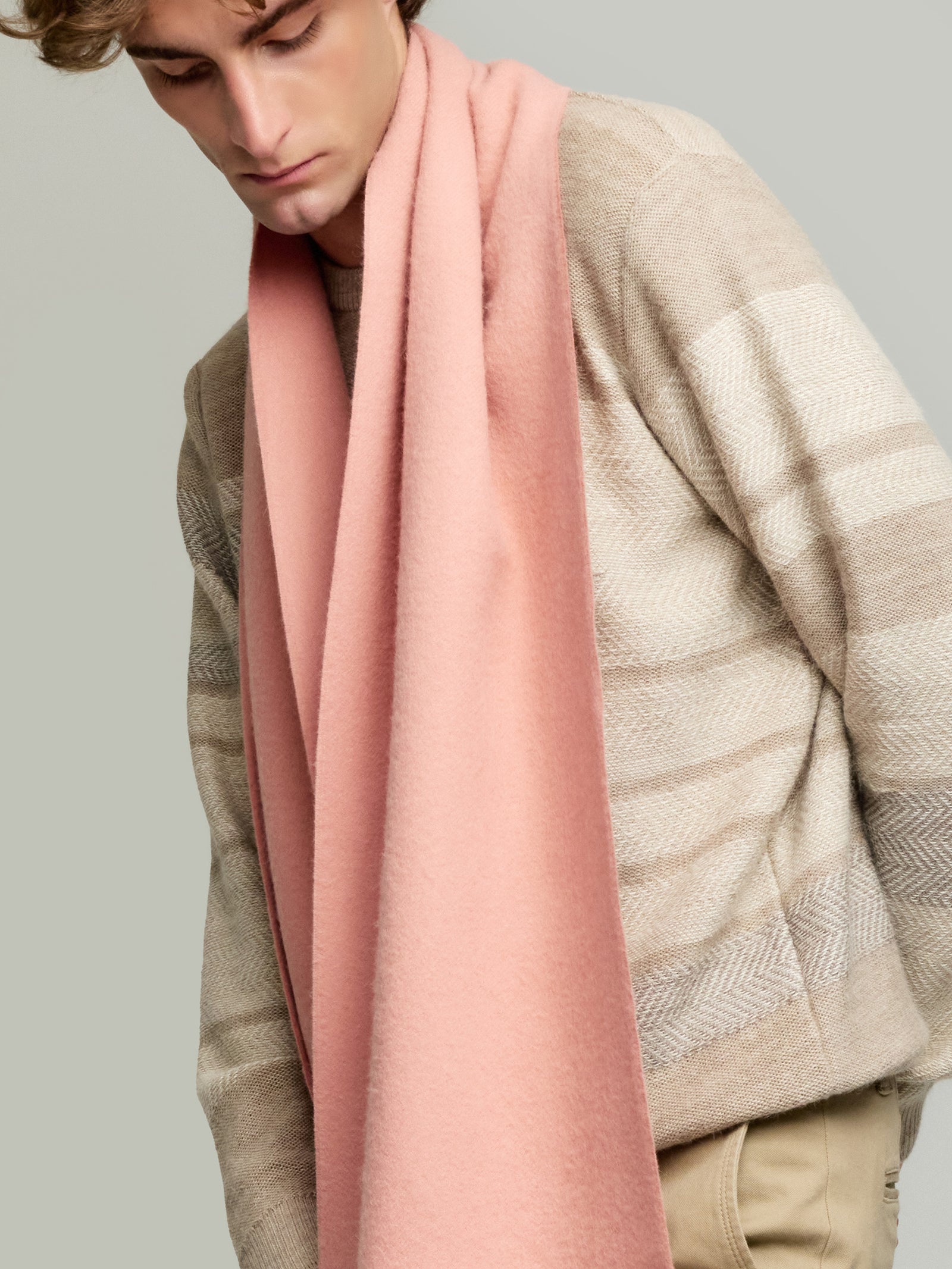 Adrian Scarf Baby Alpaca Color Pink