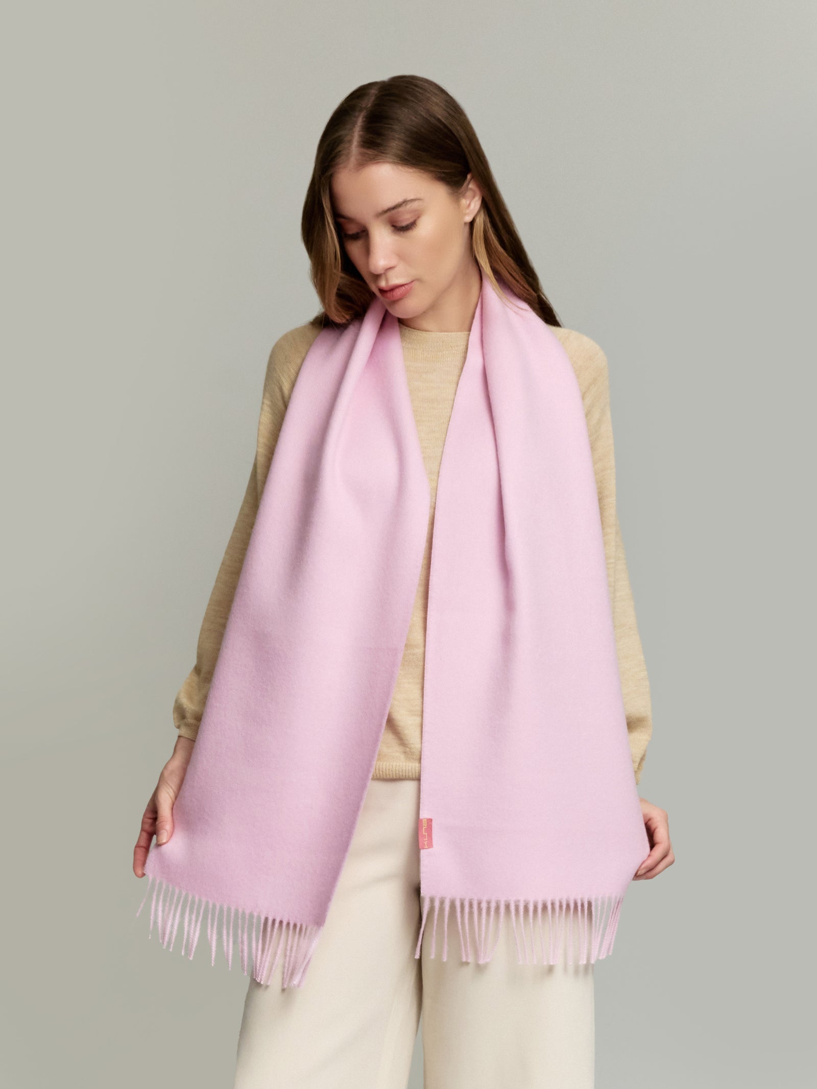 Adrian Scarf Baby Alpaca Color Pink