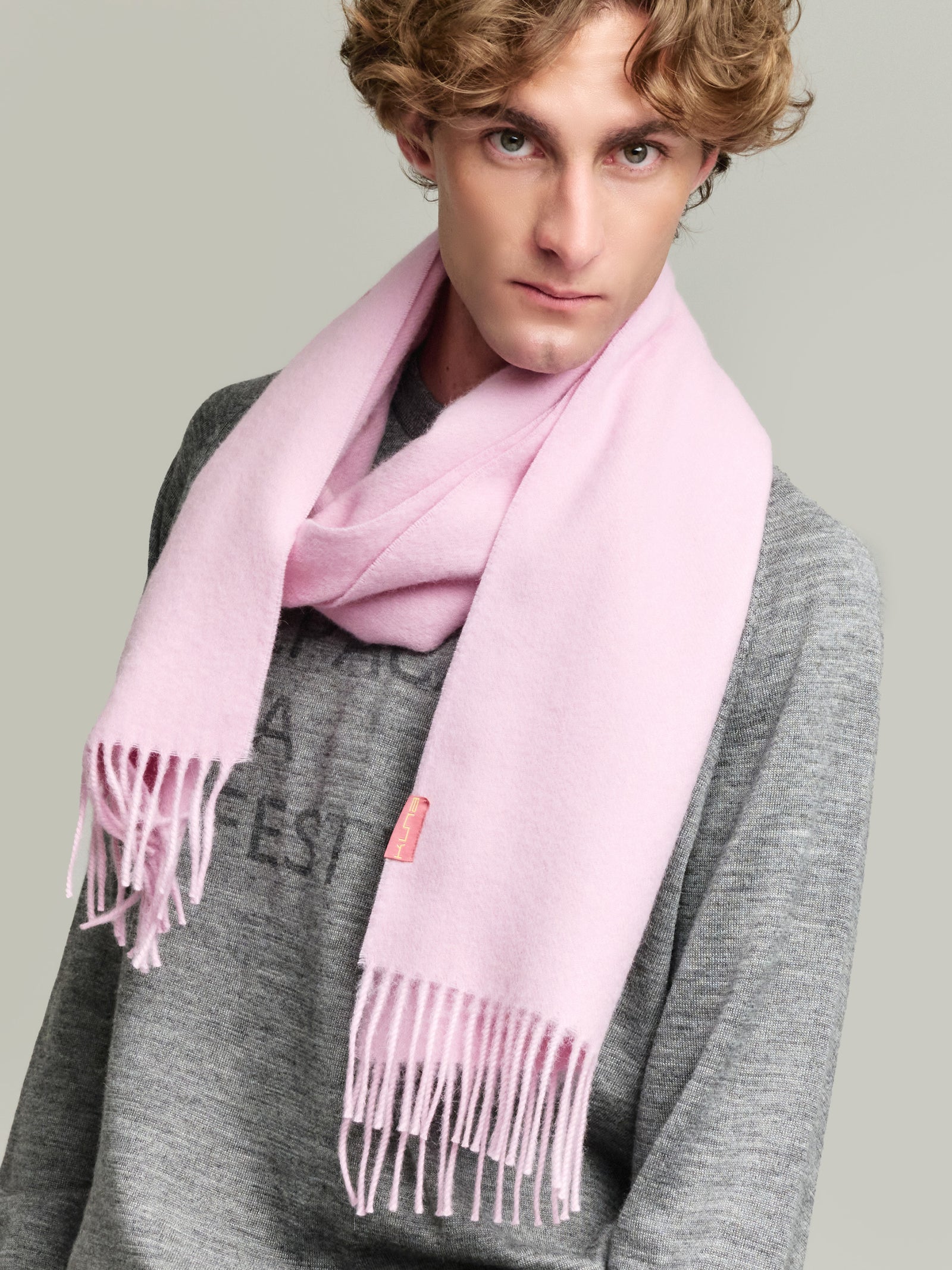 Adrian Scarf Baby Alpaca Color Pink