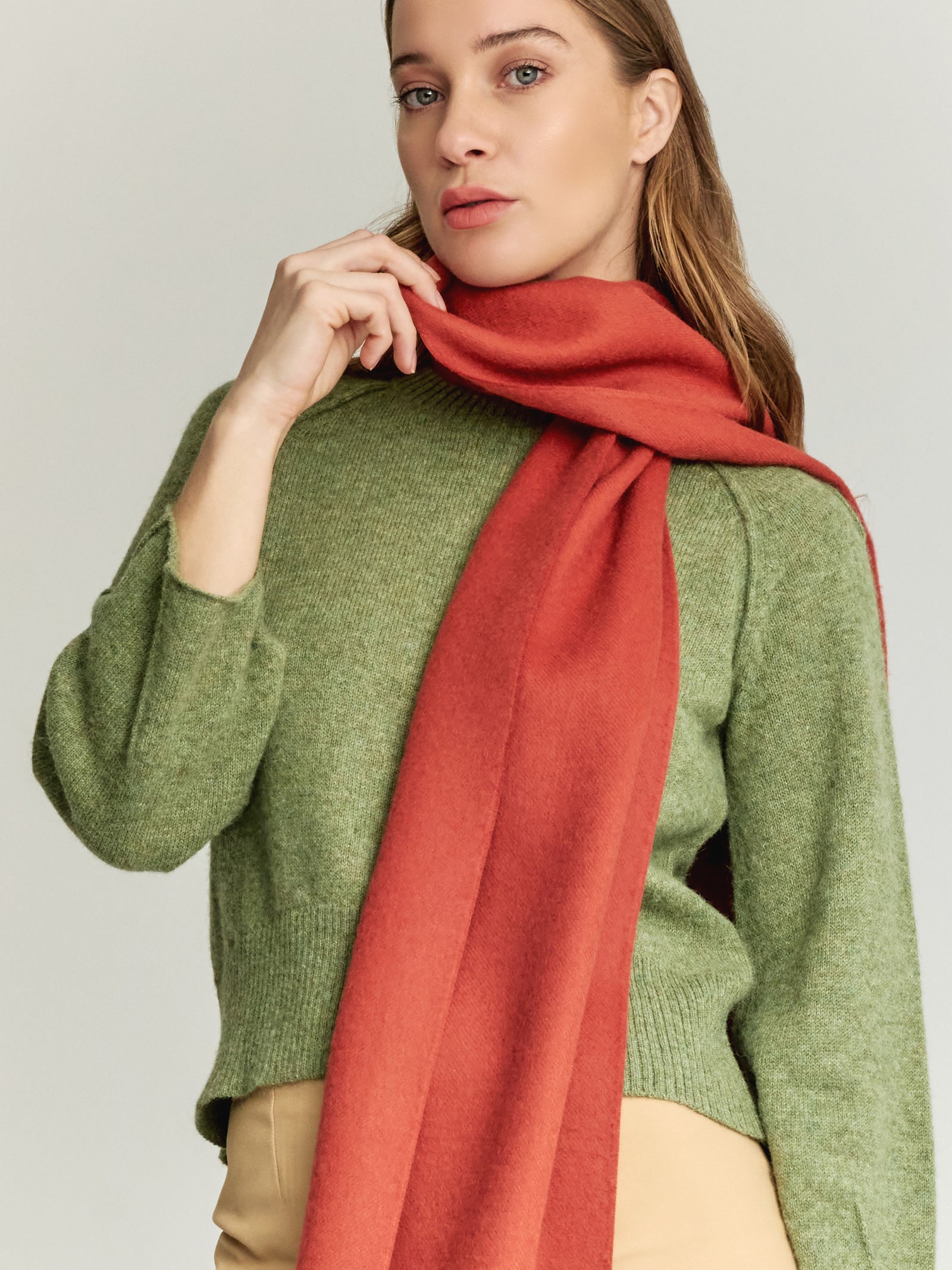 Adrian Scarf Baby Alpaca Color Orange