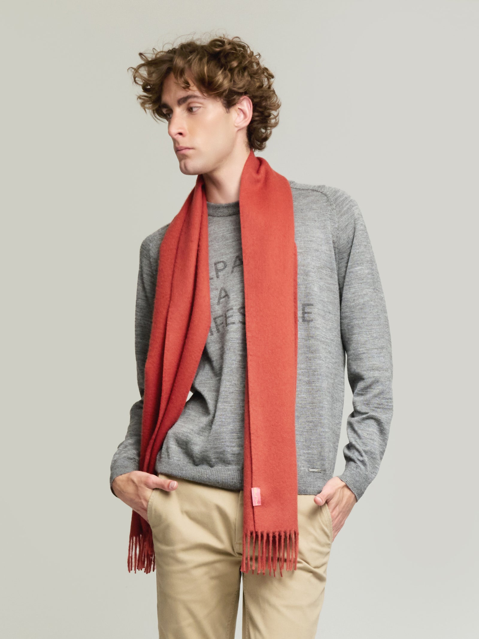 Adrian Scarf Baby Alpaca Color Orange