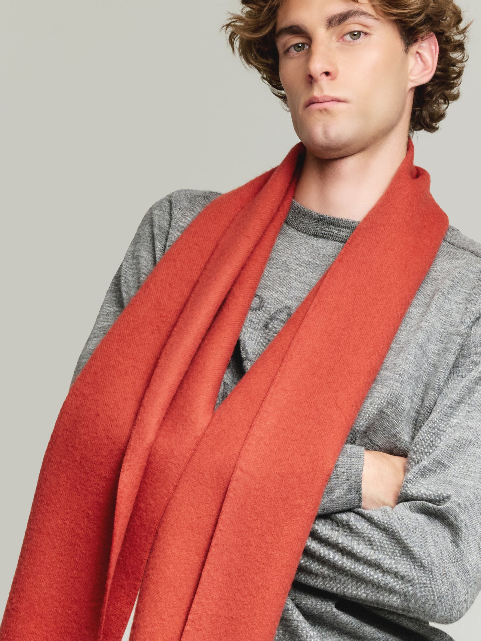 Adrian Scarf Baby Alpaca Color Orange