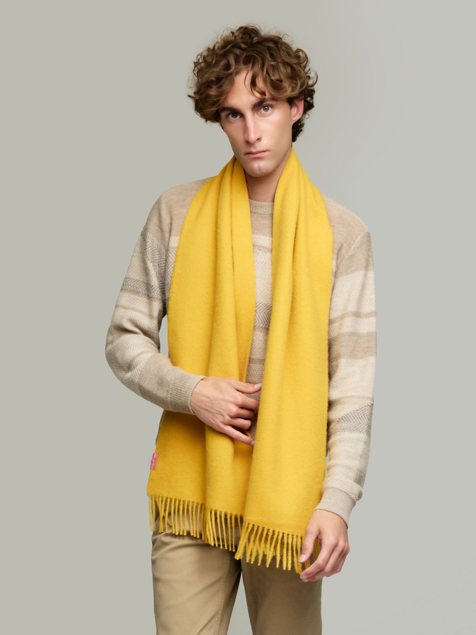 Adrian Scarf Baby Alpaca Color Yellow