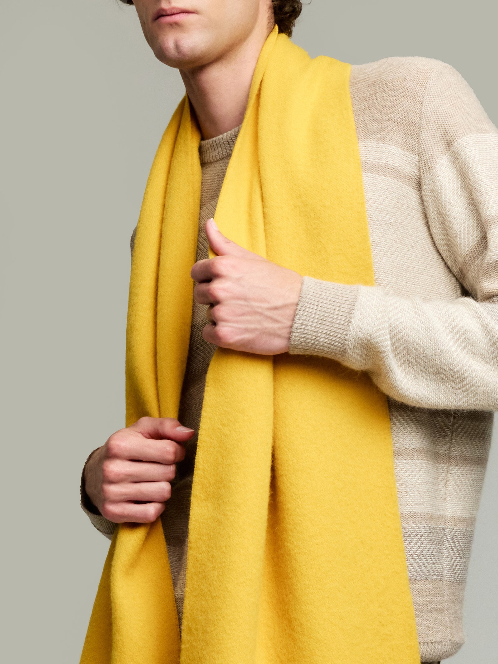 Adrian Scarf Baby Alpaca Color Yellow