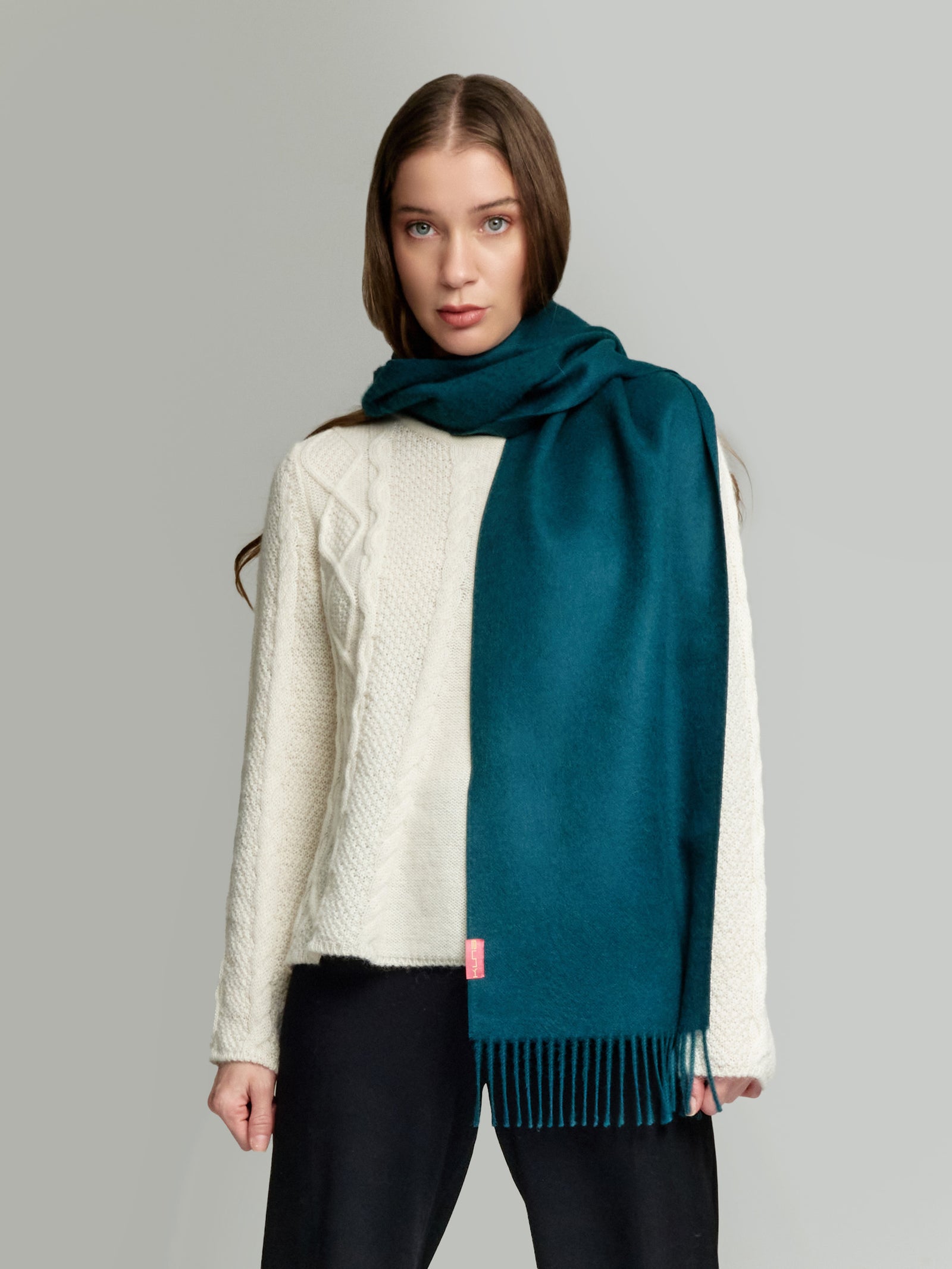 Adrian Scarf Baby Alpaca Color Green