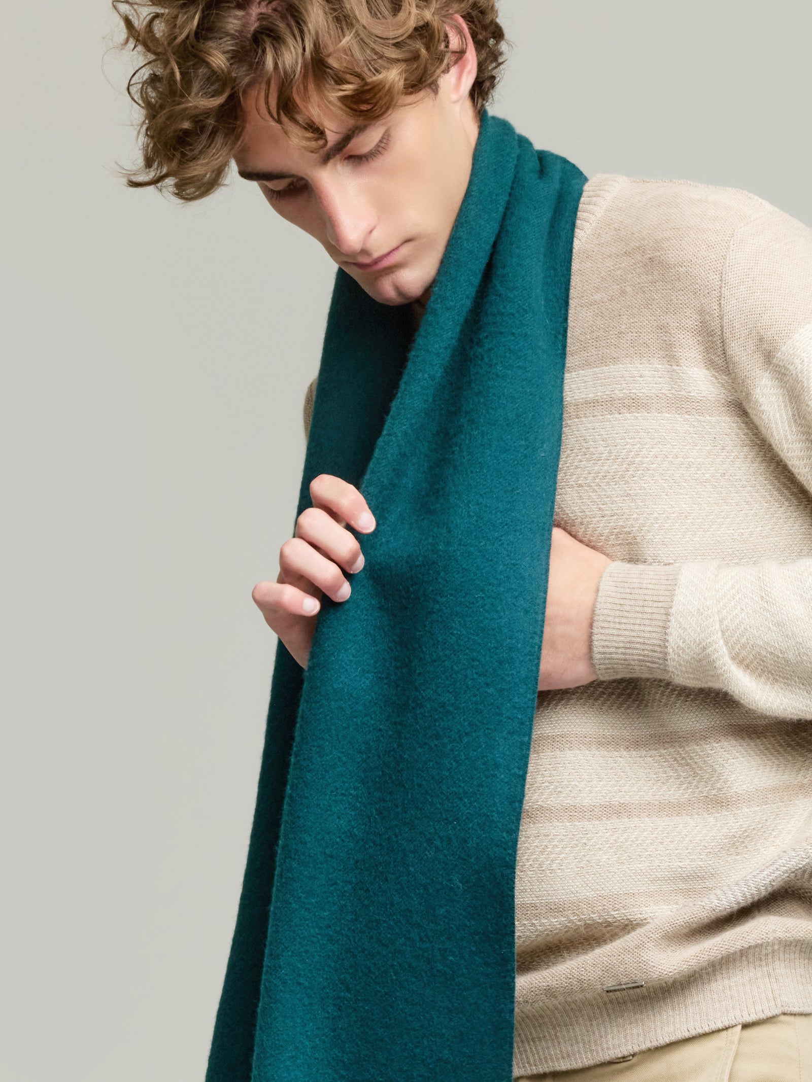 Adrian Scarf Baby Alpaca Color Green