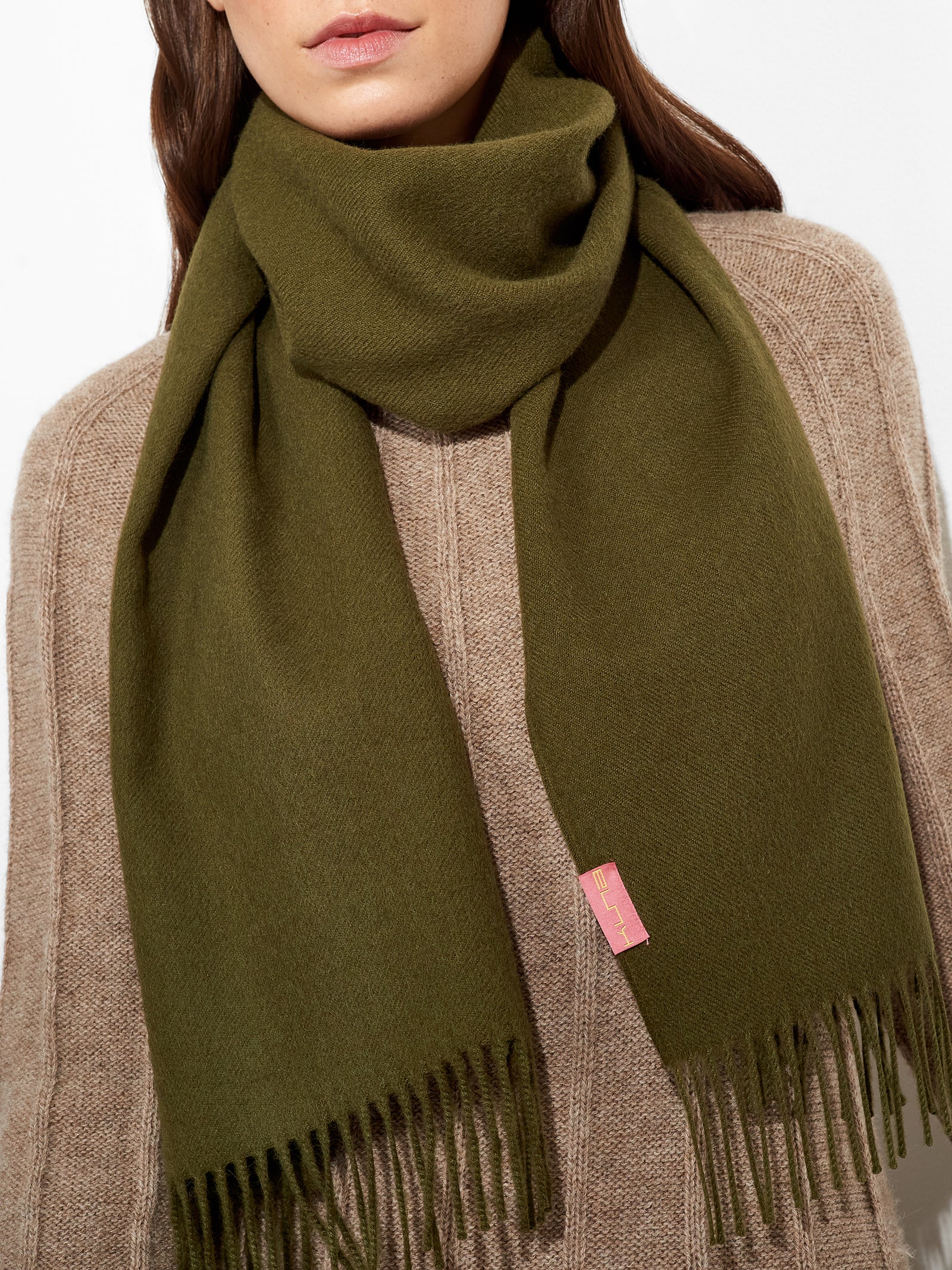 Adrian Scarf Baby Alpaca Color Green