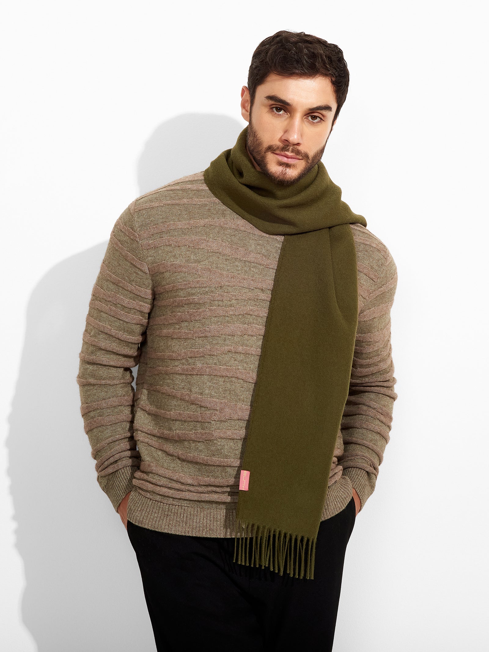 Adrian Scarf Baby Alpaca Color Green