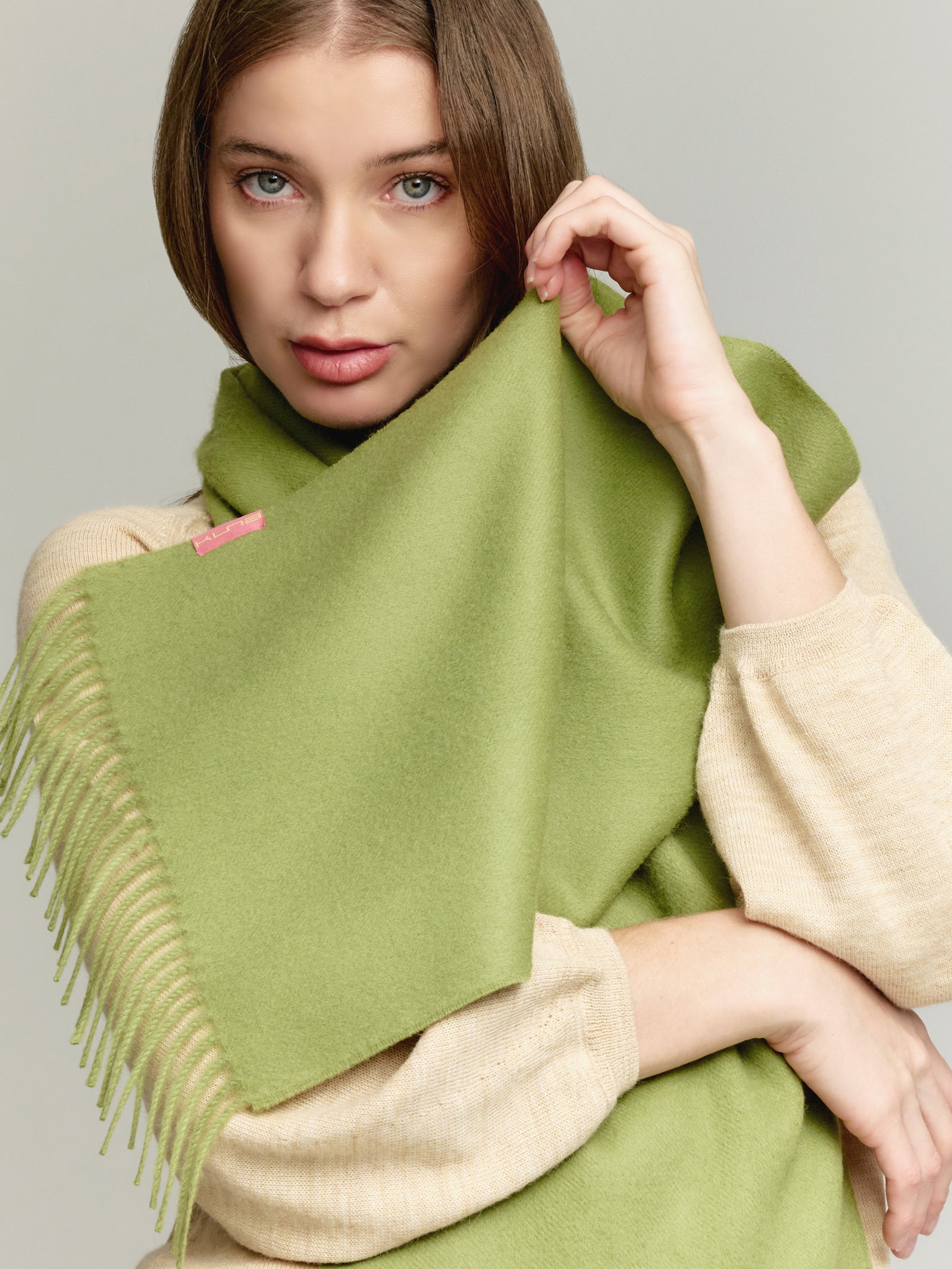 Adrian Scarf Baby Alpaca Color Green