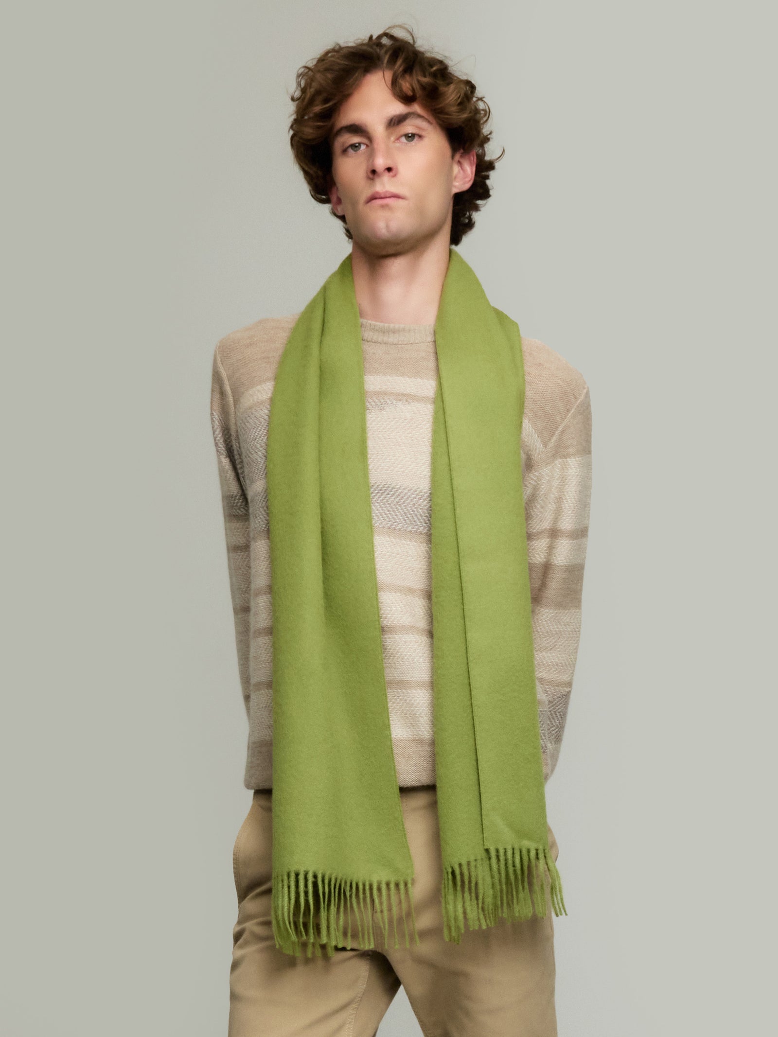 Adrian Scarf Baby Alpaca Color Green