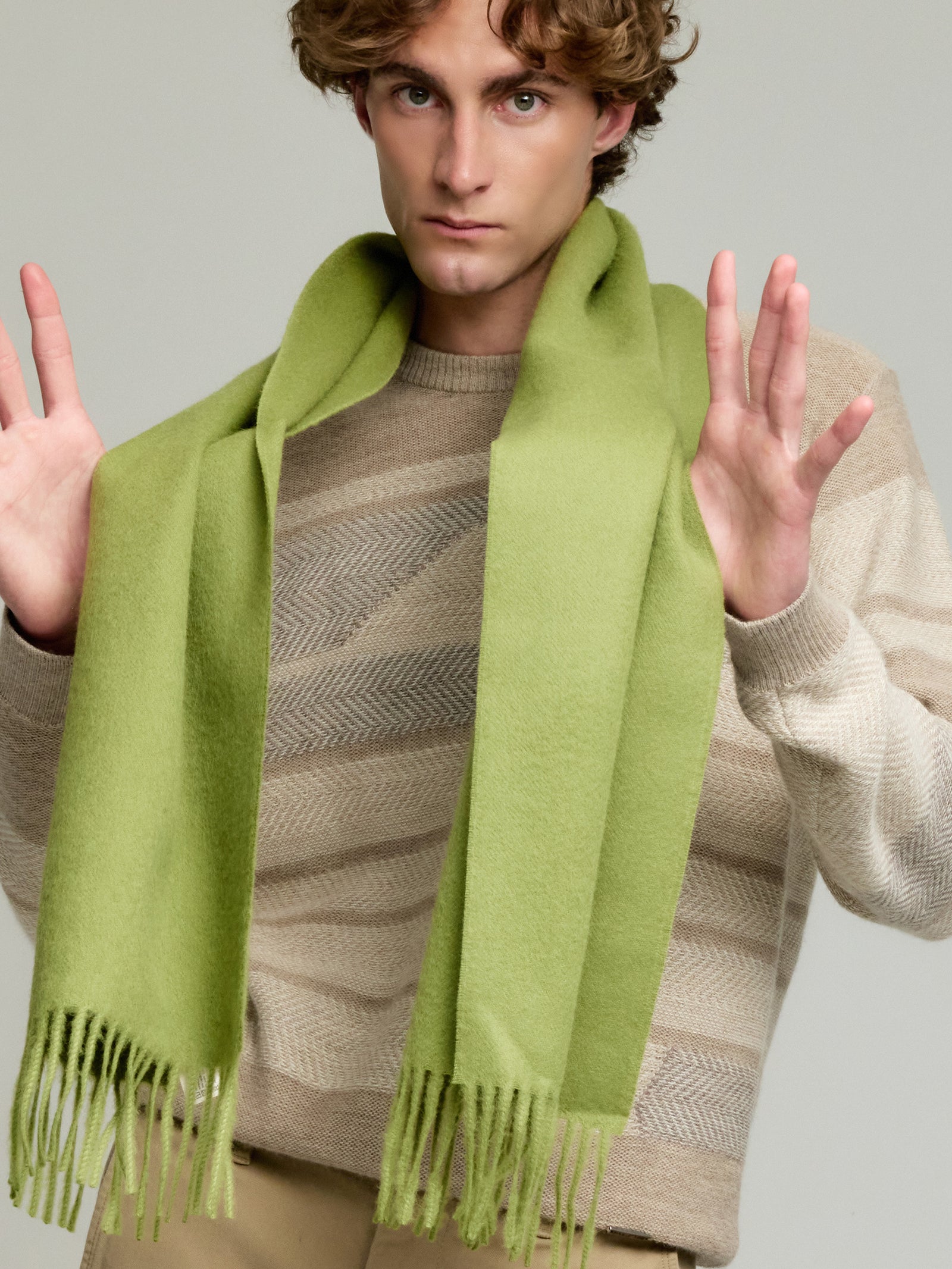 Adrian Scarf Baby Alpaca Color Green