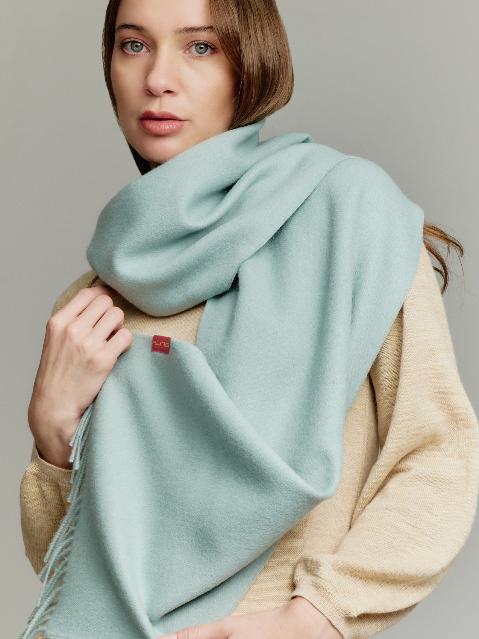 Adrian Scarf Baby Alpaca Color Green