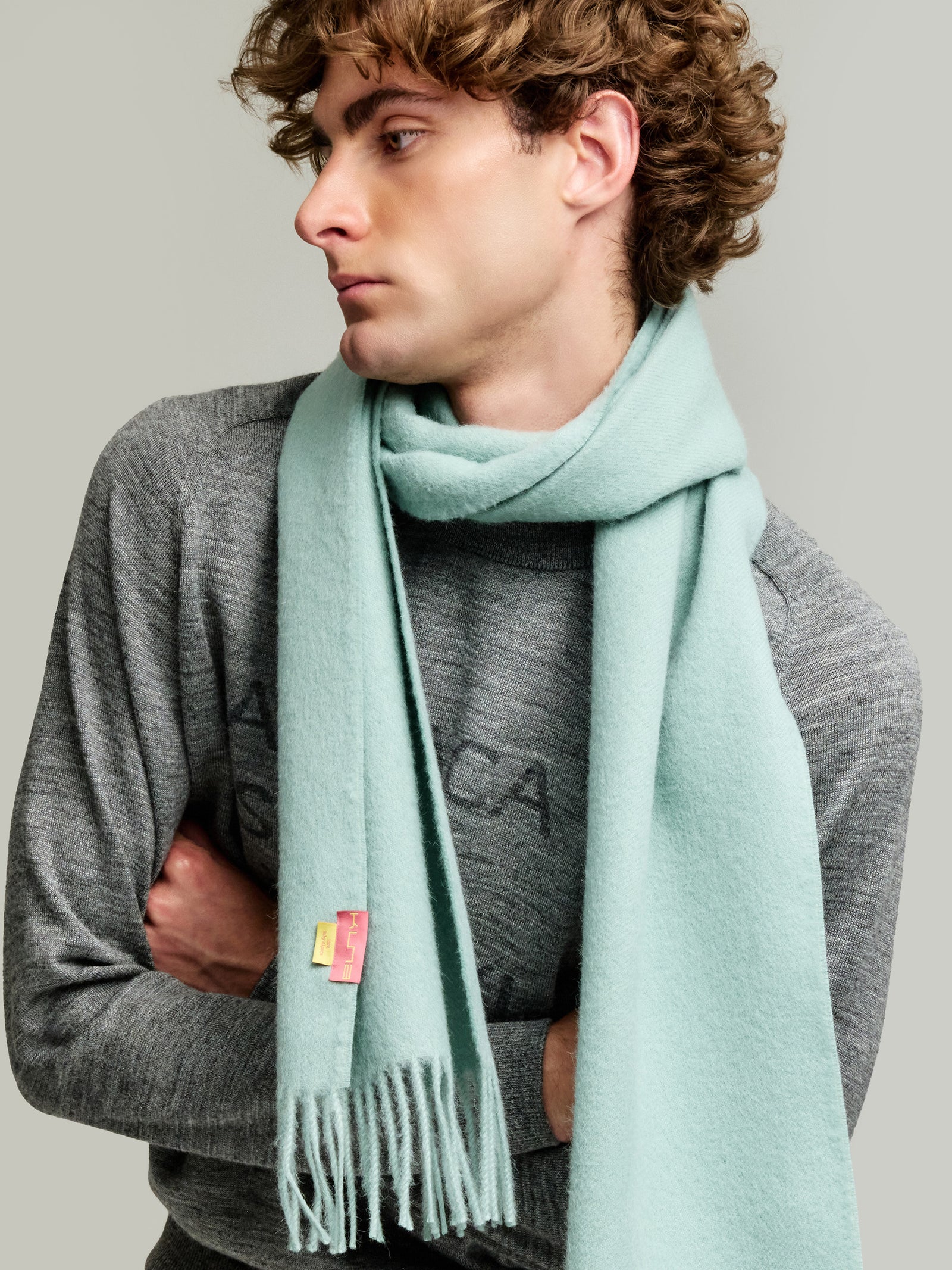 Adrian Scarf Baby Alpaca Color Green