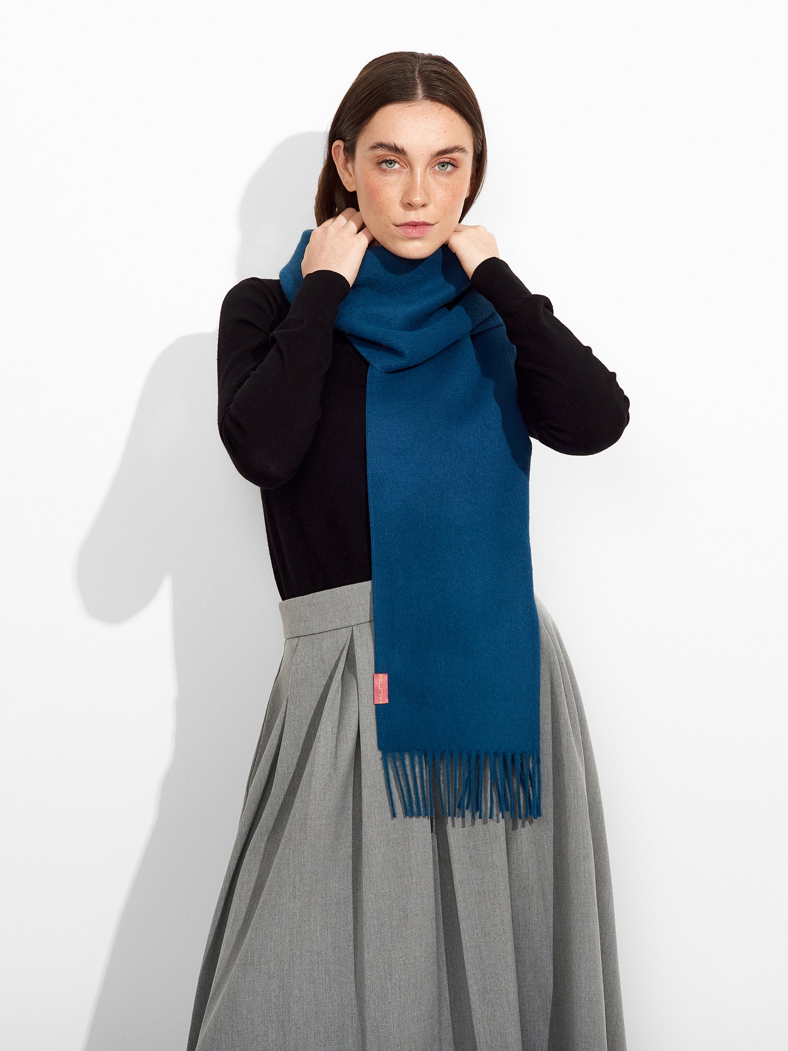 Adrian Scarf Baby Alpaca Color Blue