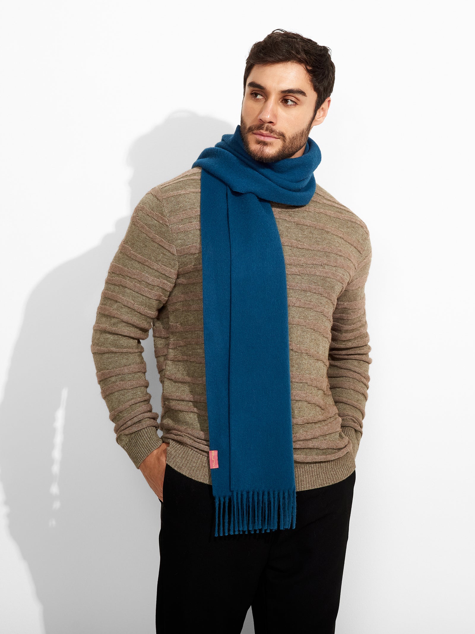 Adrian Scarf Baby Alpaca Color Blue