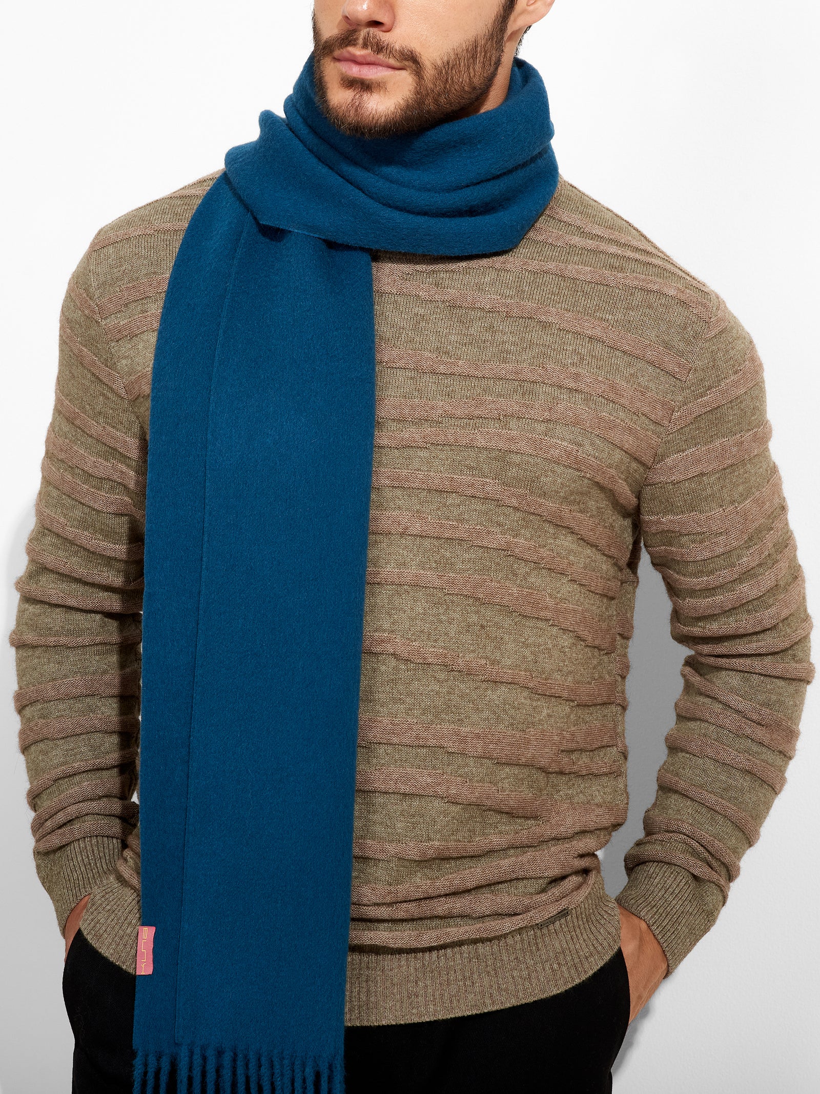 Adrian Scarf Baby Alpaca Color Blue
