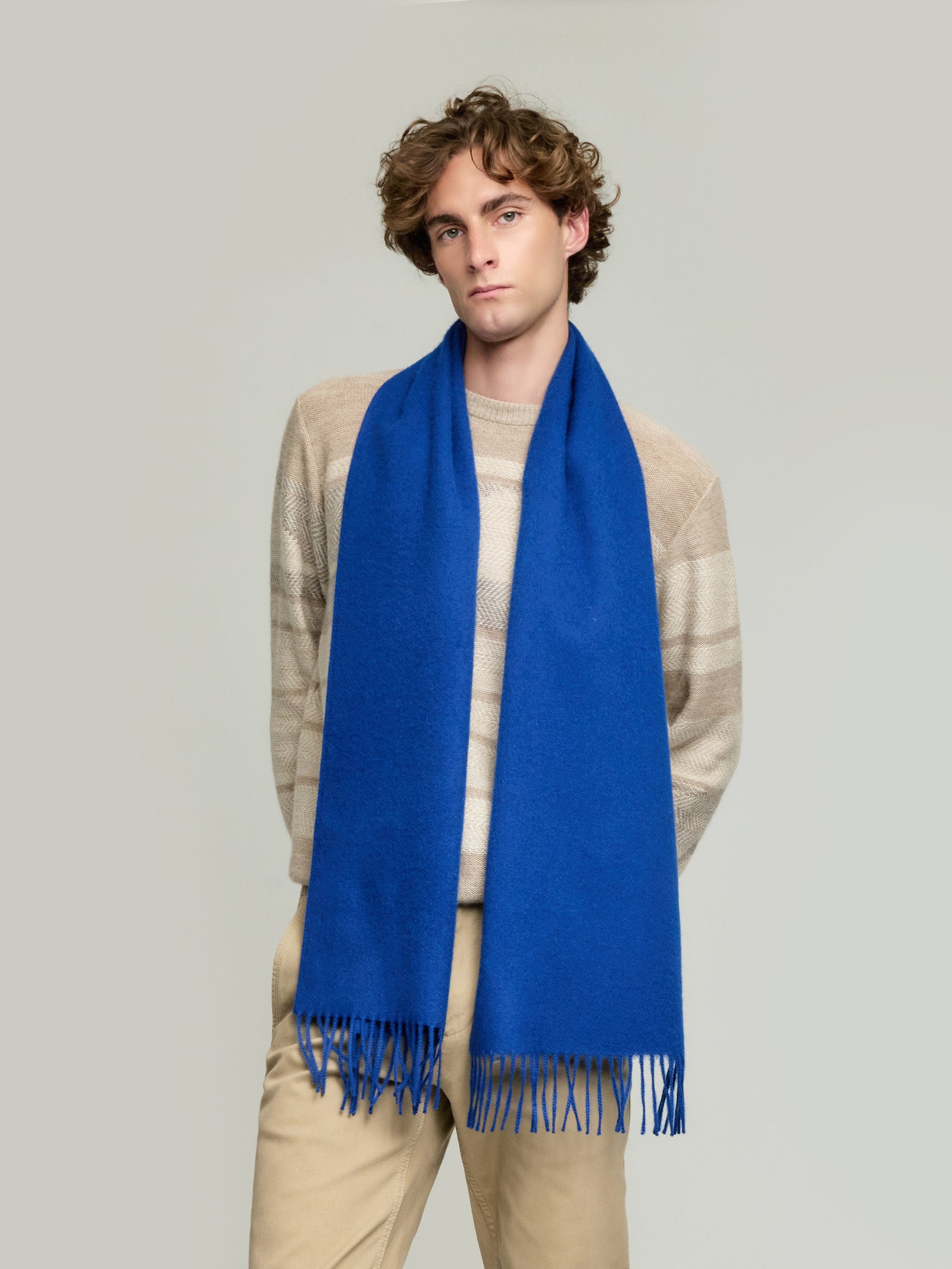 Bufanda Adrian de Alpaca Baby Color Azul