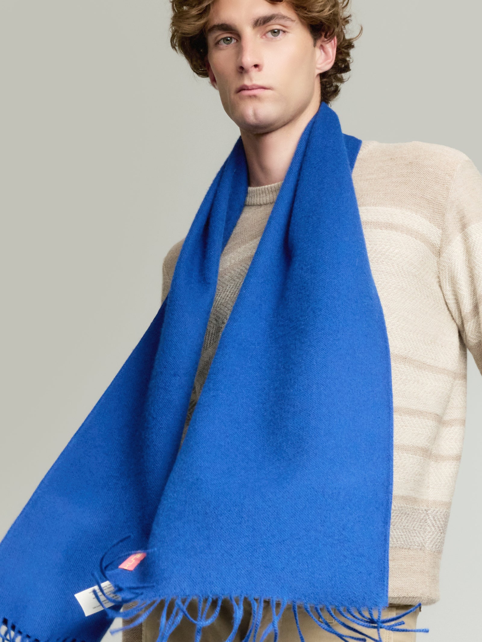 Bufanda Adrian de Alpaca Baby Color Azul