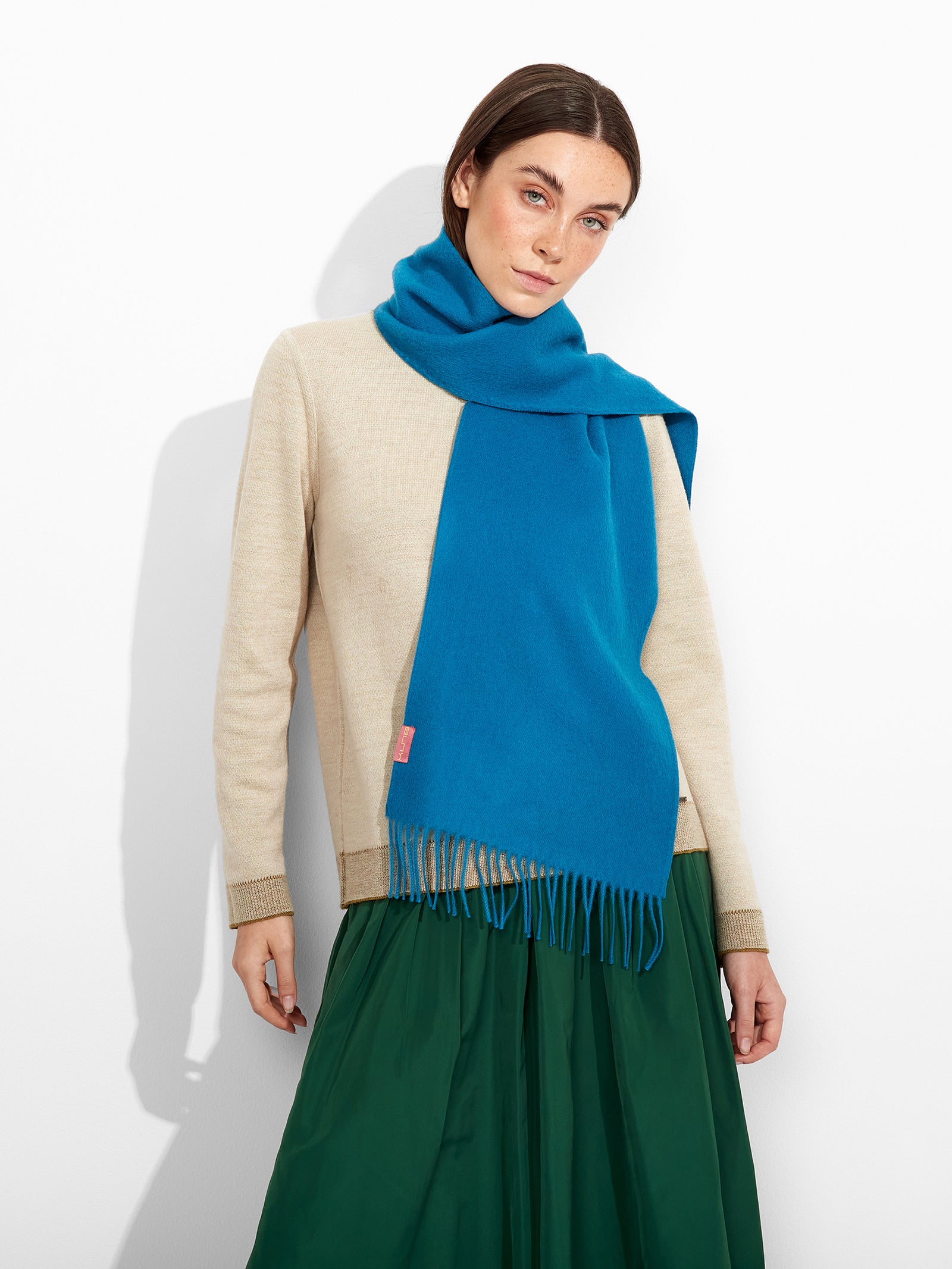 Adrian Scarf Baby Alpaca Color Turquoise