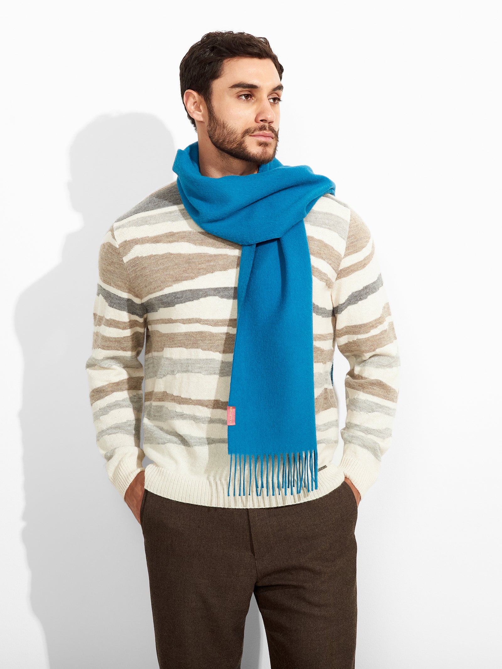 Adrian Scarf Baby Alpaca Color Turquoise