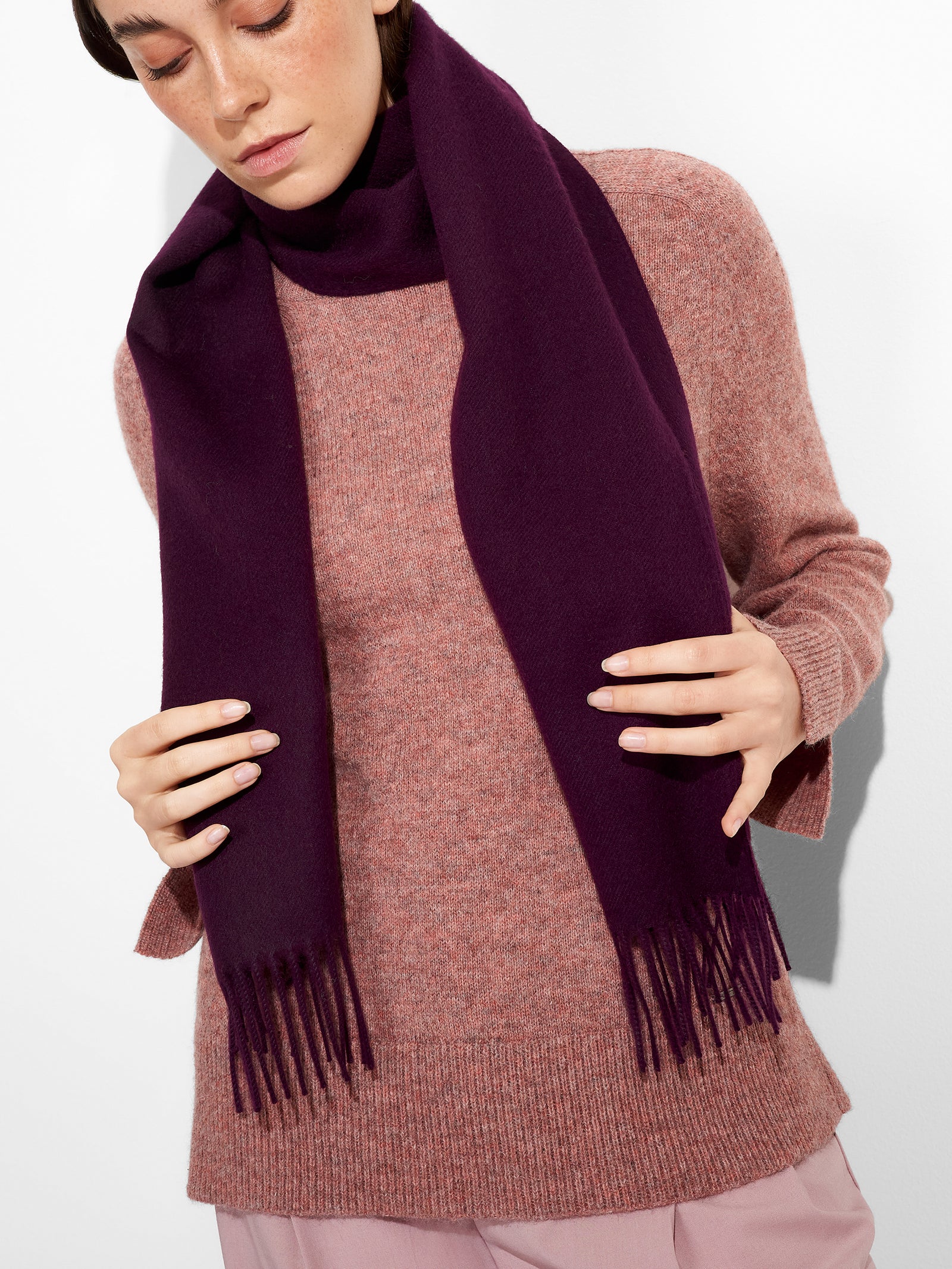 Adrian Scarf Baby Alpaca Color Purple