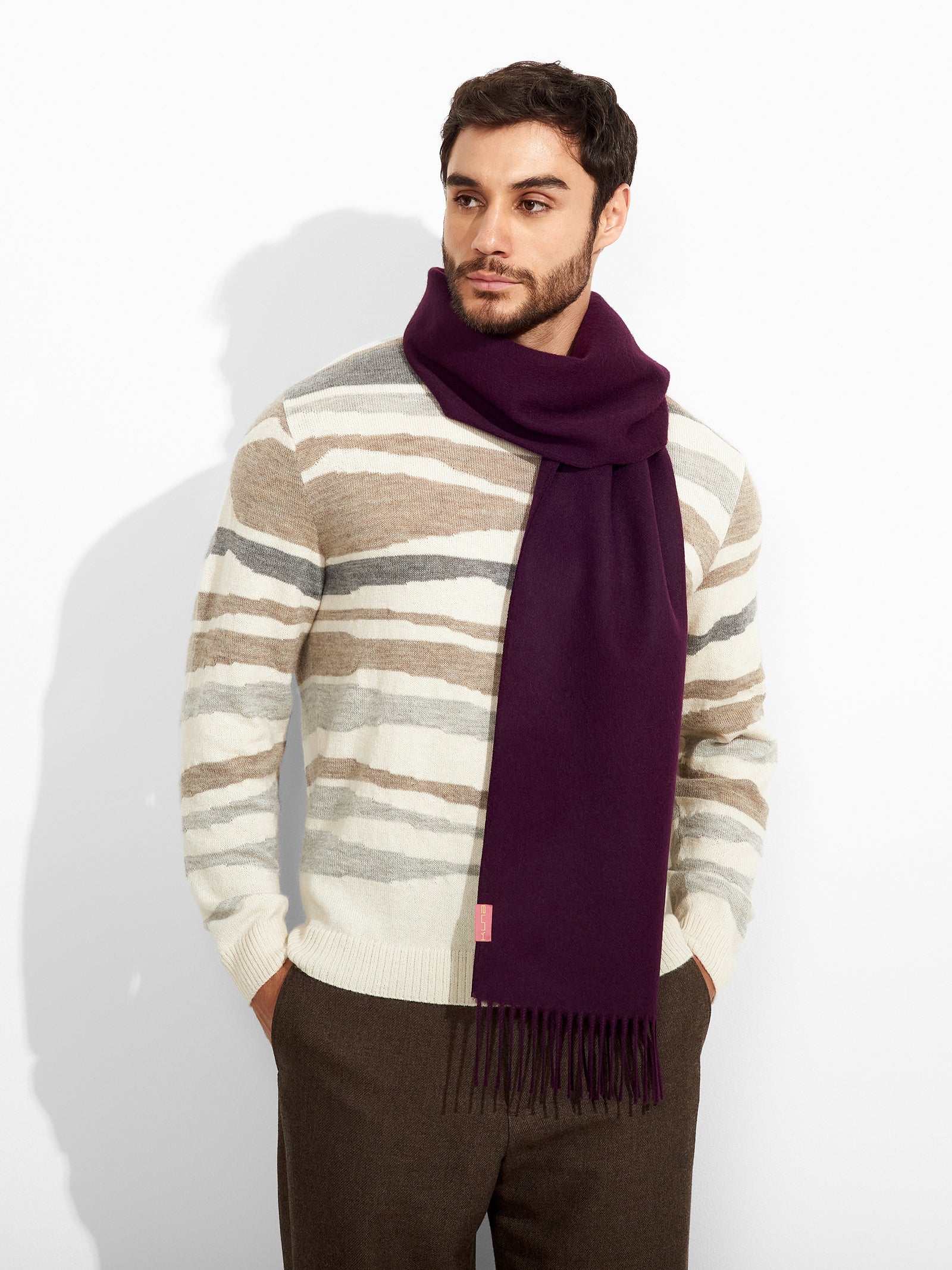 Adrian Scarf Baby Alpaca Color Purple