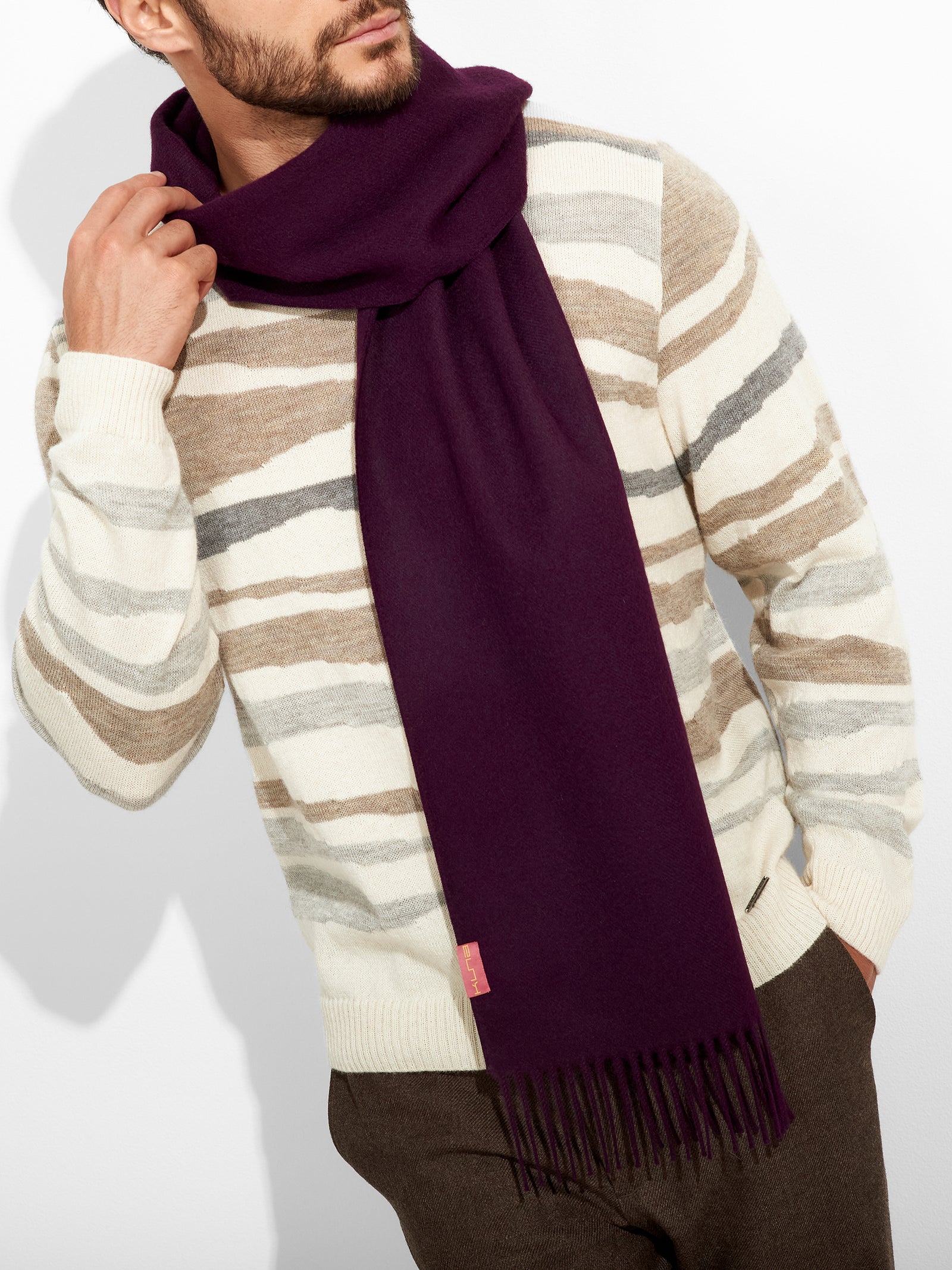Adrian Scarf Baby Alpaca Color Purple