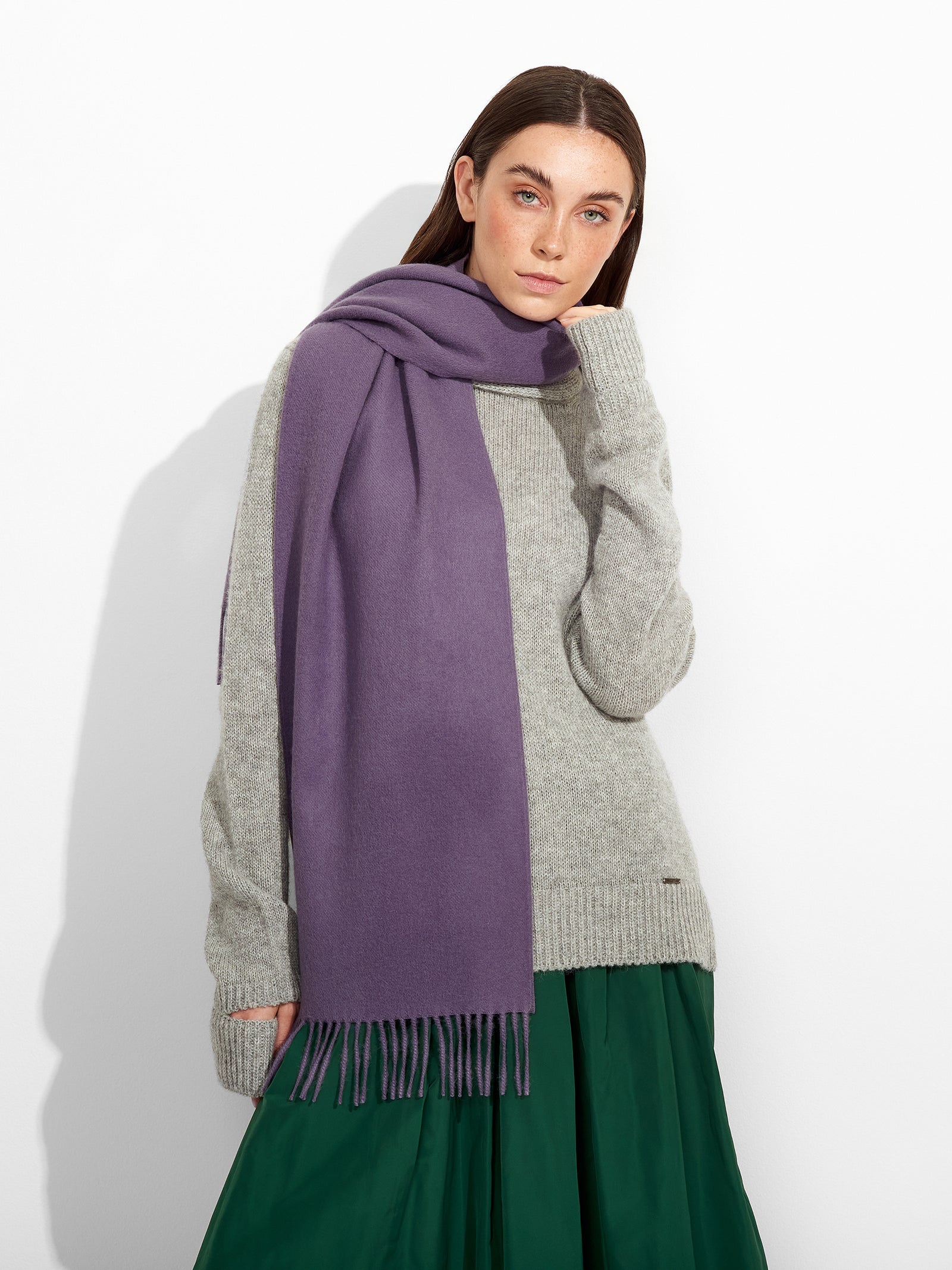 Adrian Scarf Baby Alpaca Color Purple