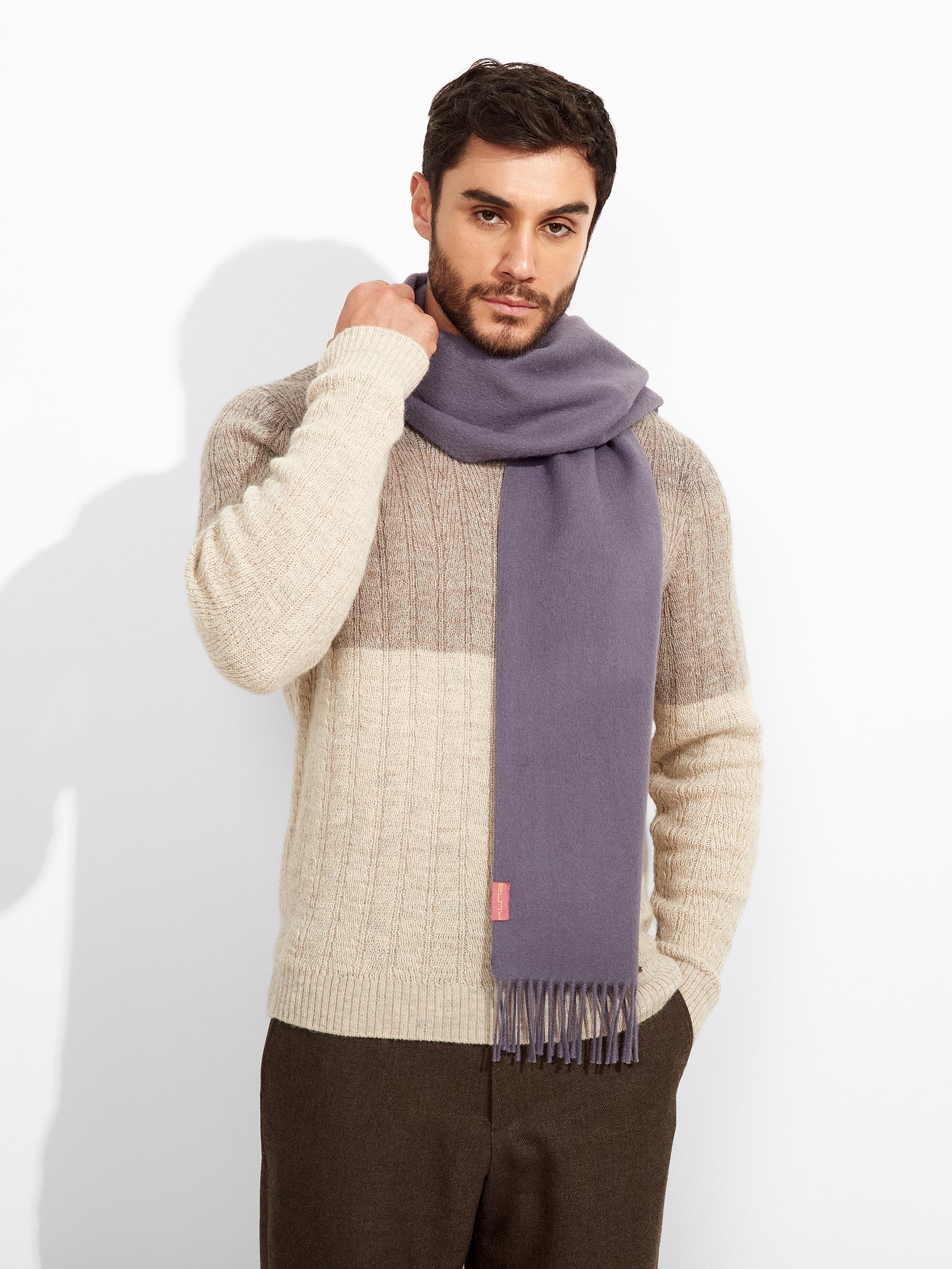 Adrian Scarf Baby Alpaca Color Purple