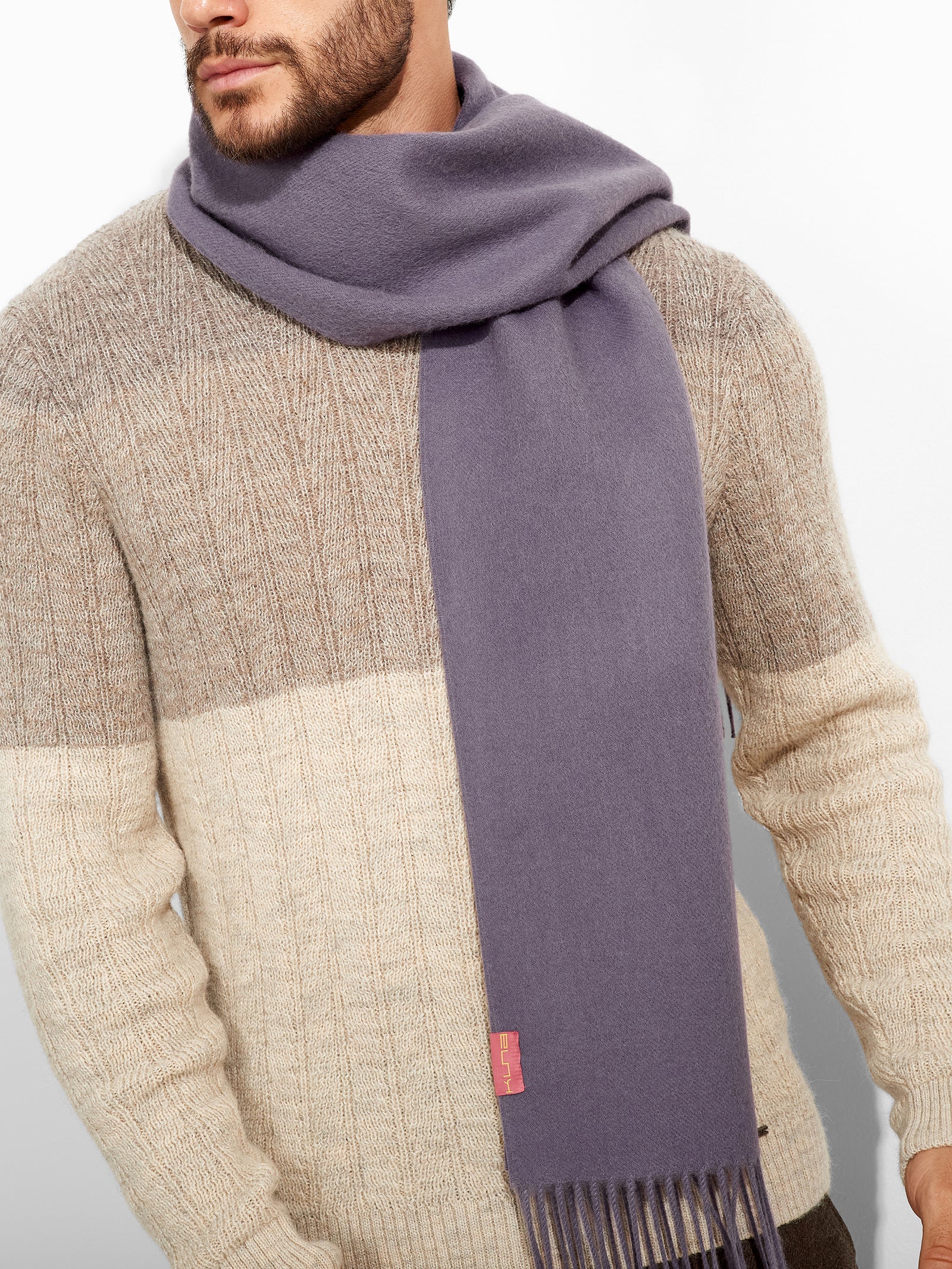 Adrian Scarf Baby Alpaca Color Purple
