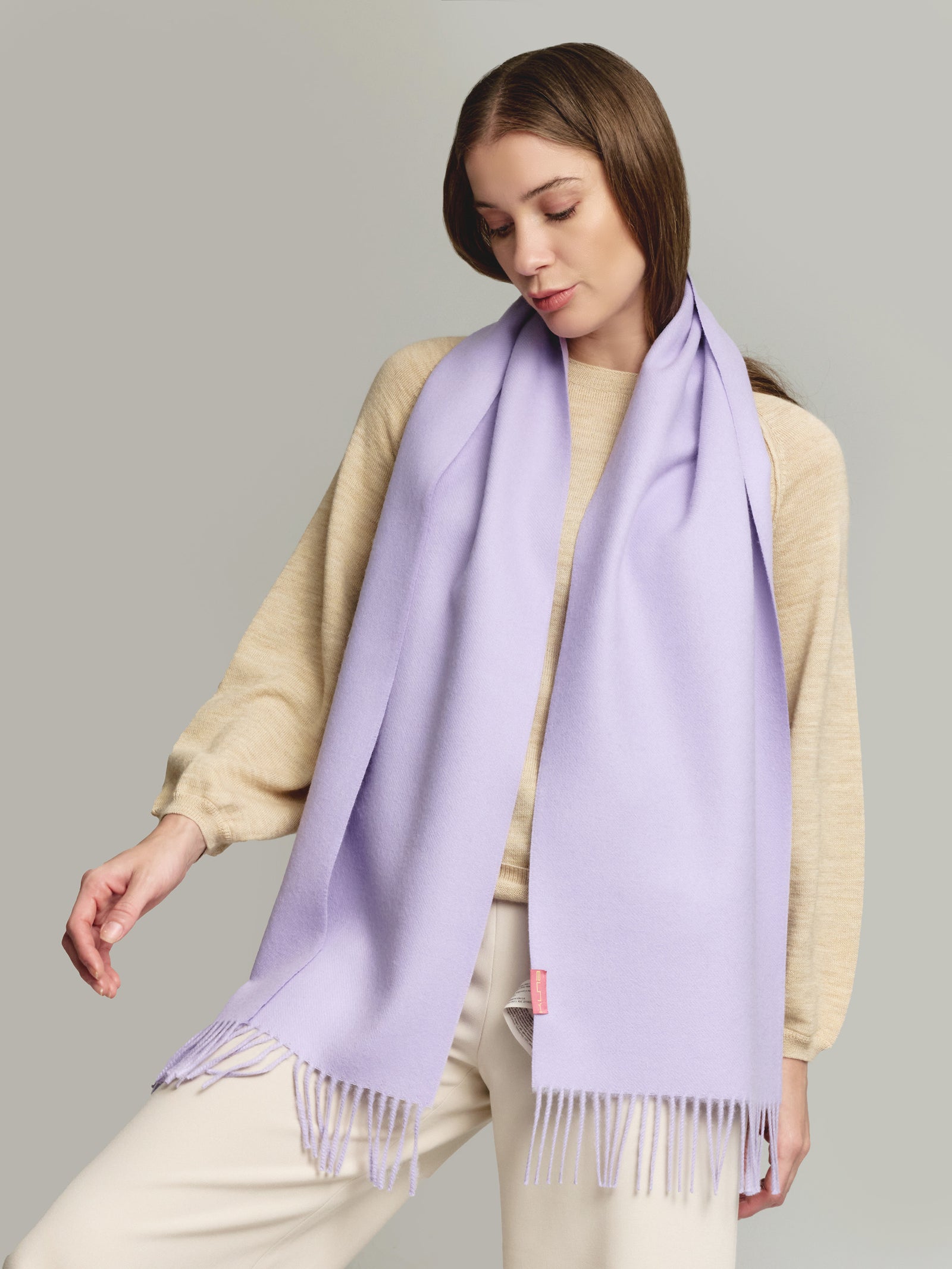 Adrian Scarf Baby Alpaca Color Purple