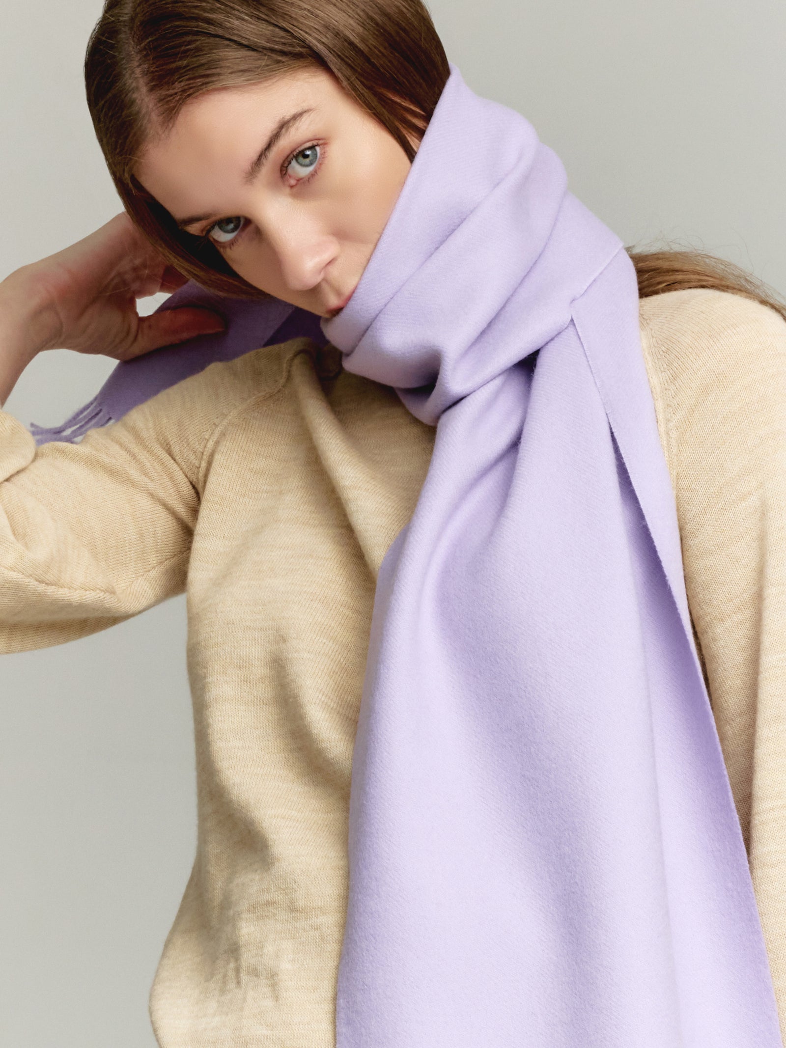Adrian Scarf Baby Alpaca Color Purple