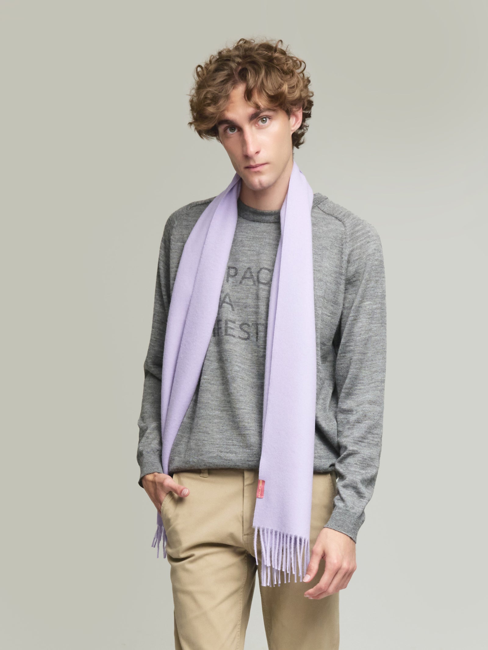Adrian Scarf Baby Alpaca Color Purple