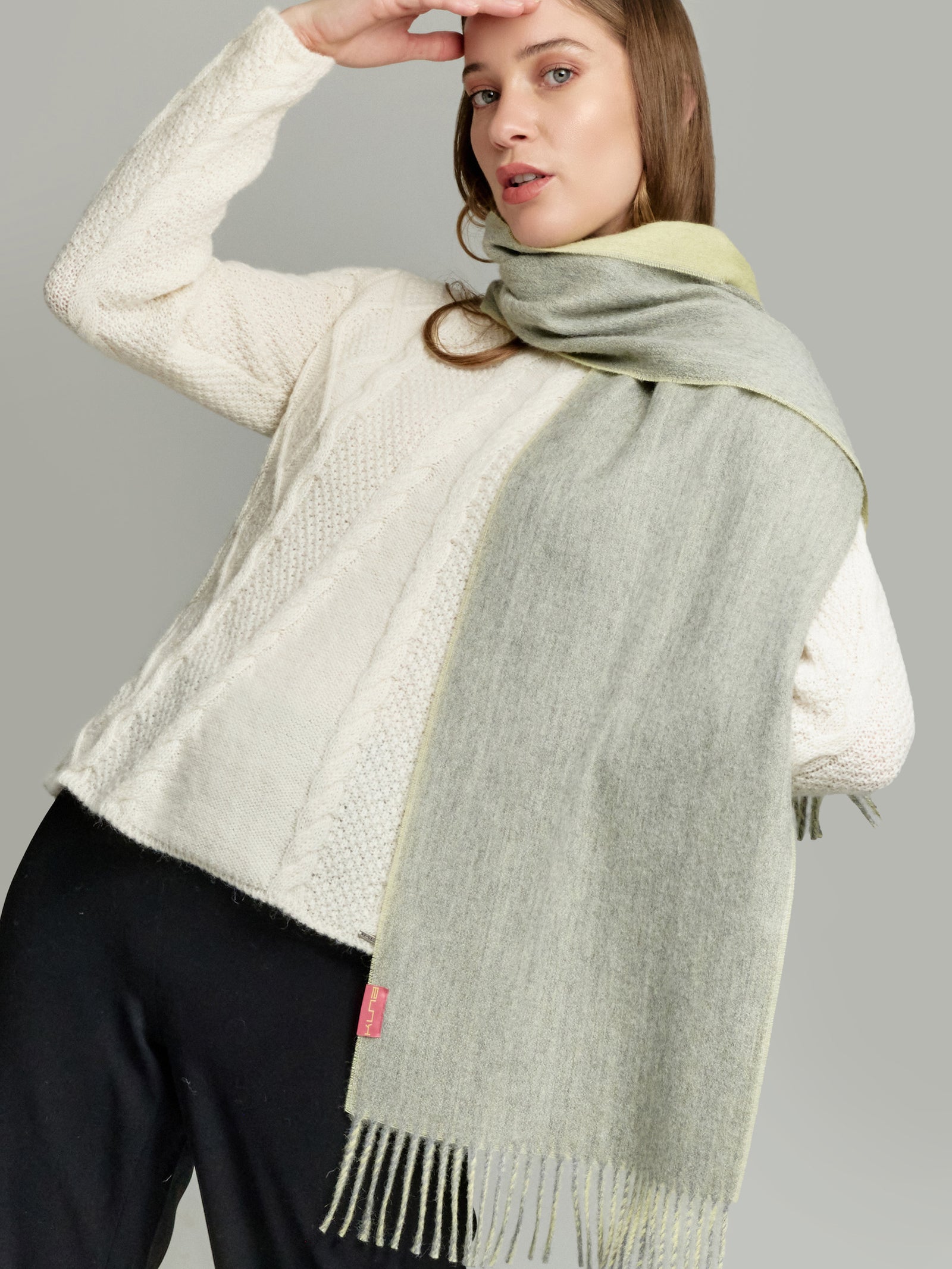 Tundra Scarf Baby Alpaca Color Green