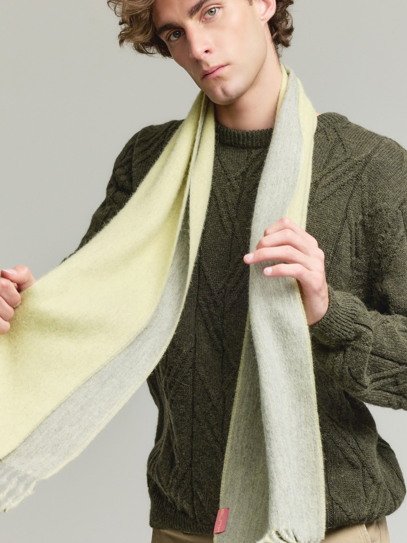 Tundra Scarf Baby Alpaca Color Green