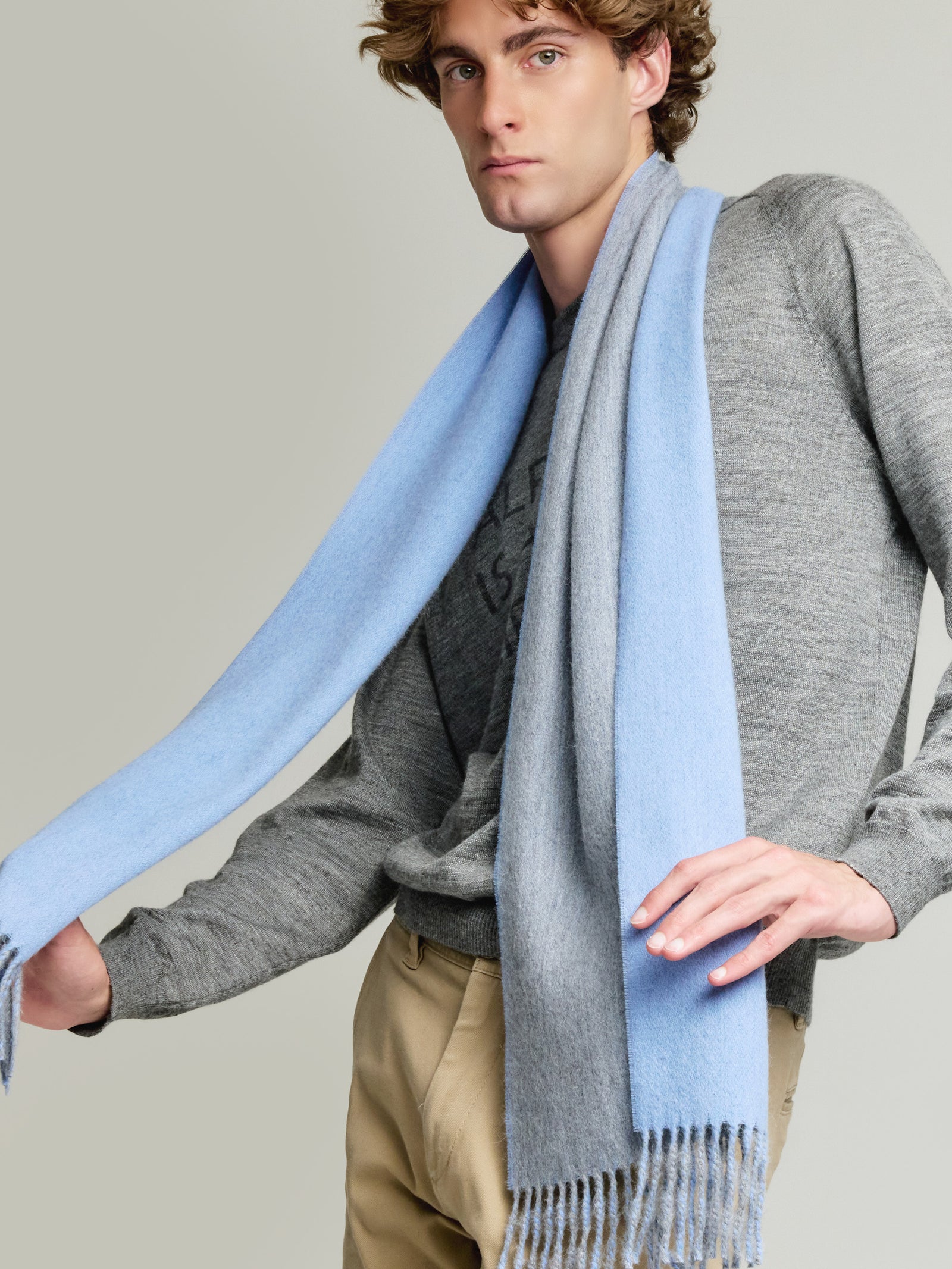 Tundra Scarf Baby Alpaca Color Light Blue