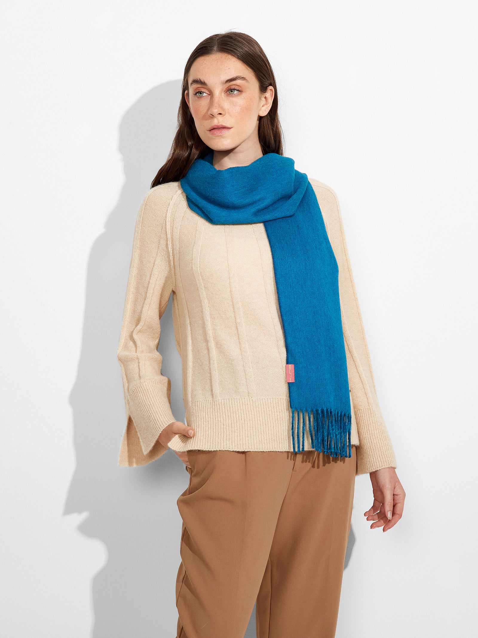 Tundra Scarf Baby Alpaca Color Blue