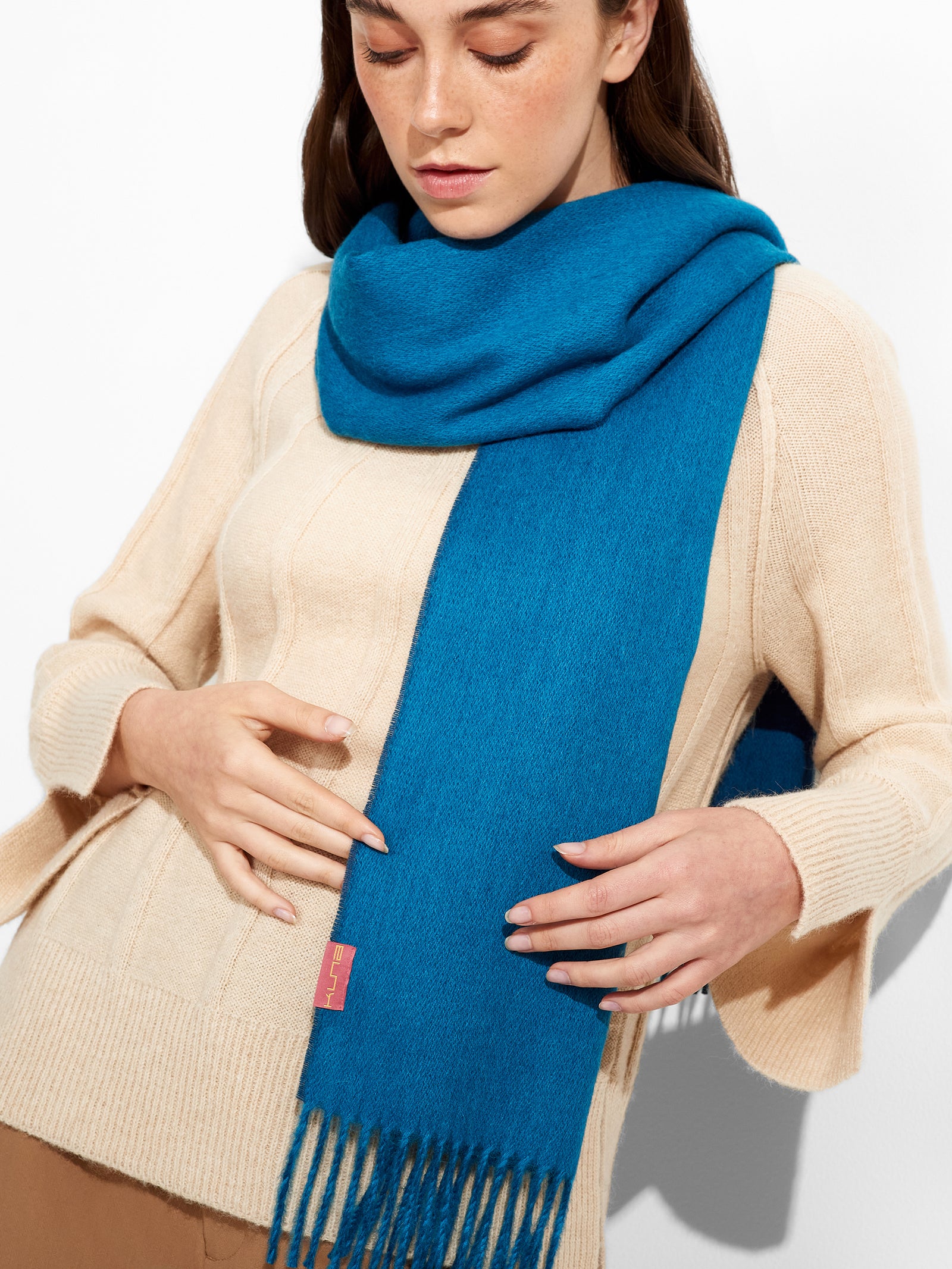 Tundra Scarf Baby Alpaca Color Blue