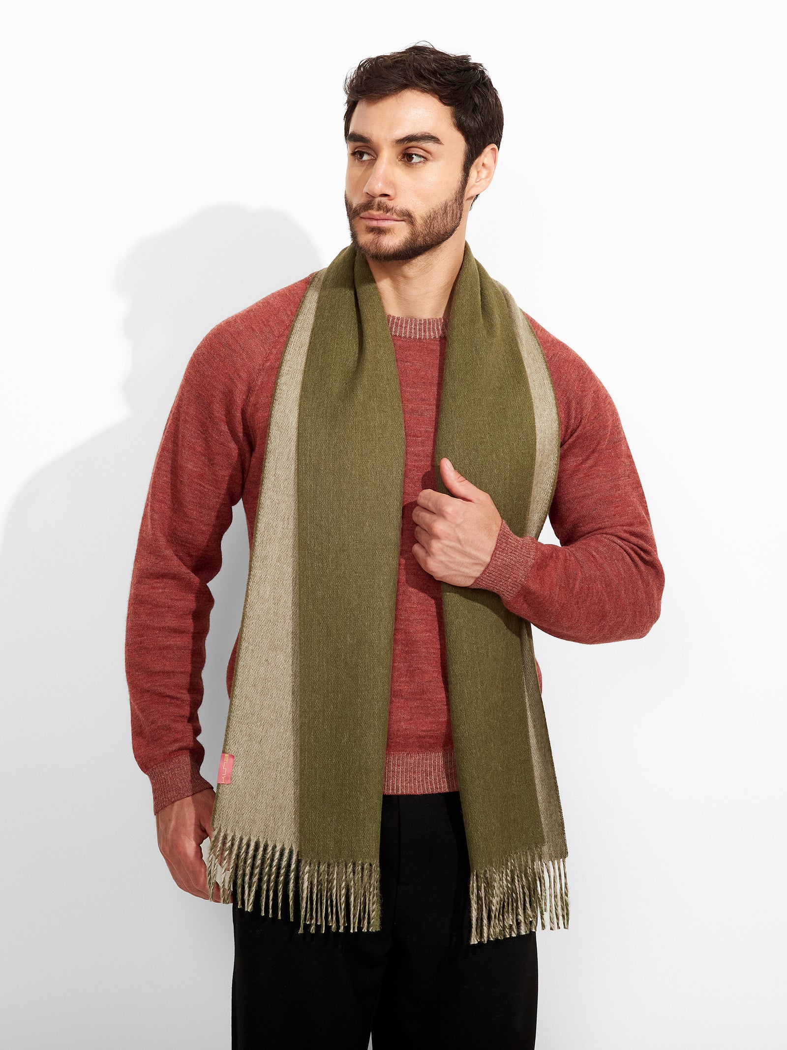 Tundra Scarf Baby Alpaca Color Green