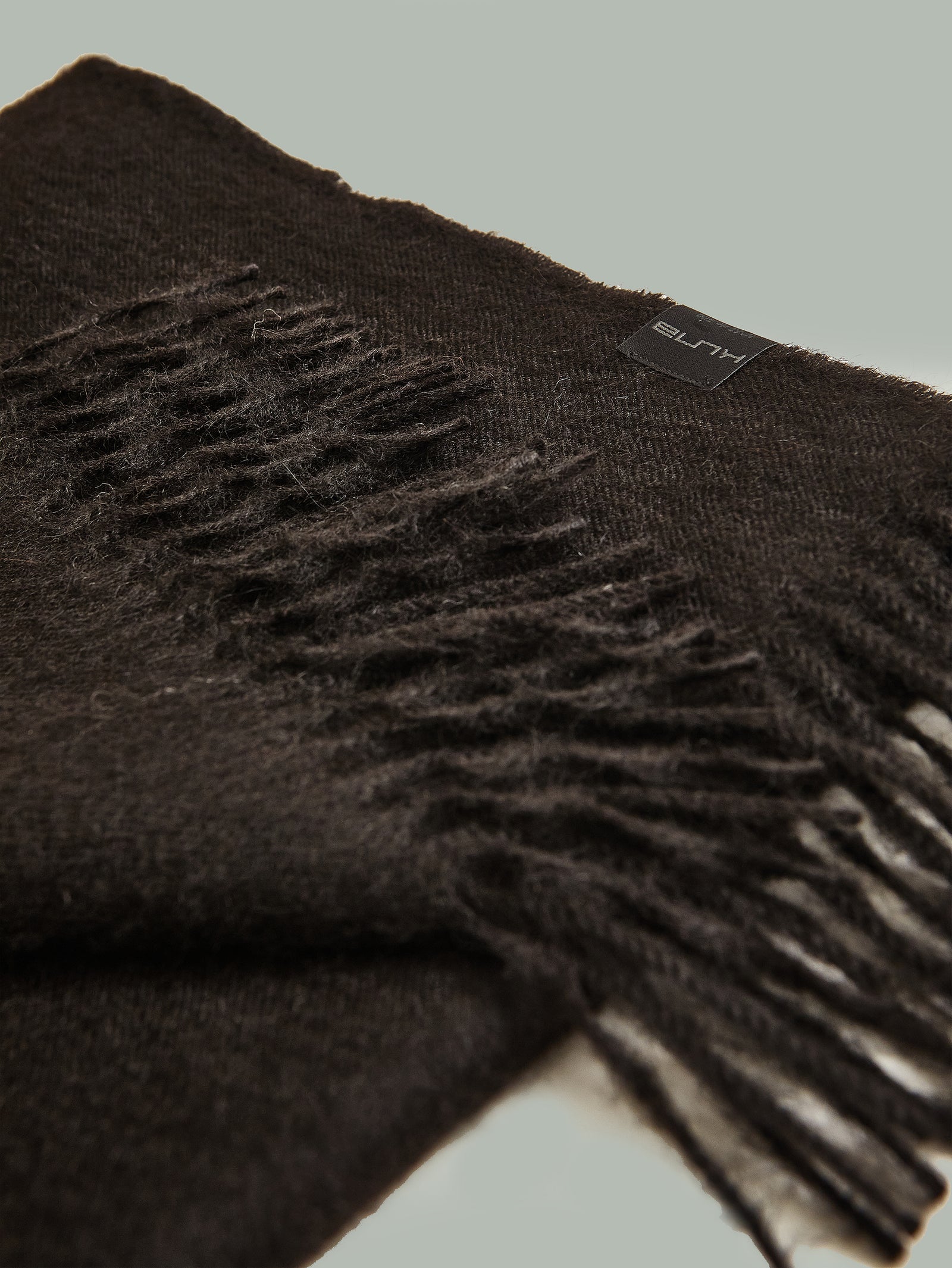 Before Scarf Baby Alpaca Black Color Black