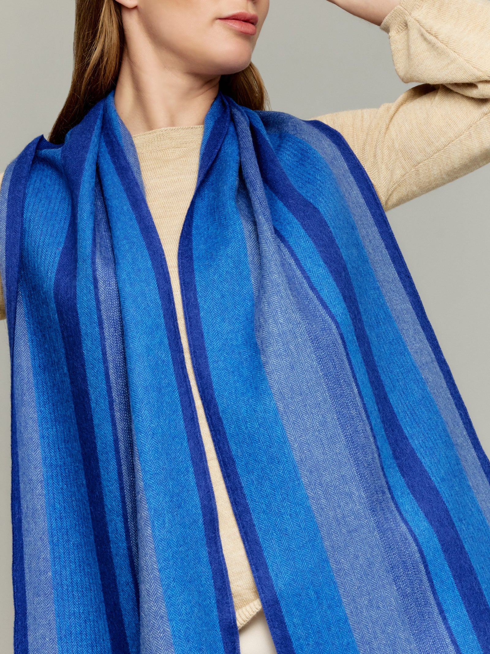 Valter Bufanda Baby Alpaca Color Azul