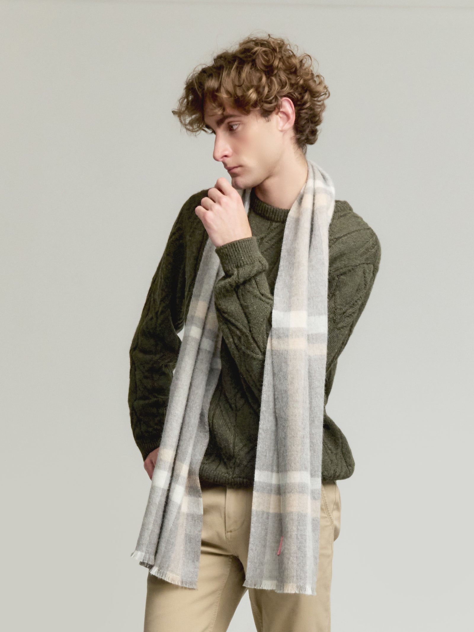 Vallejos Eco Scarf Baby Alpaca Color Grey