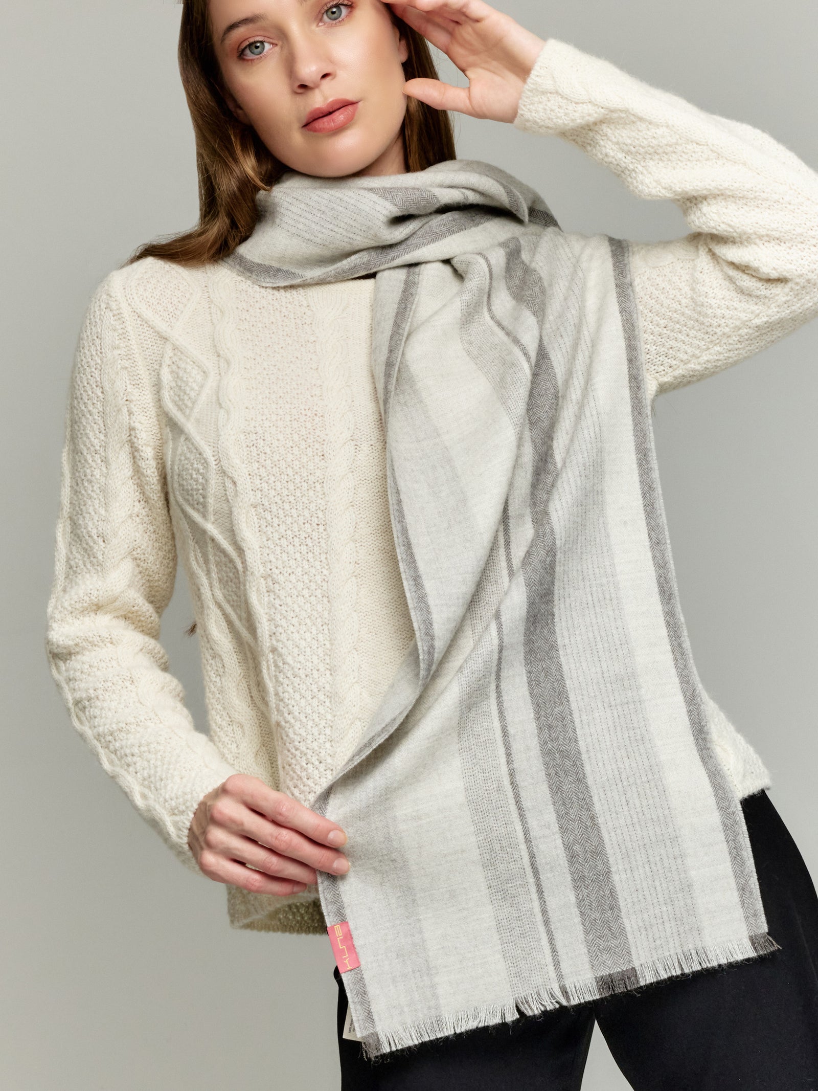 Valter Eco Scarf Baby Alpaca Color Grey