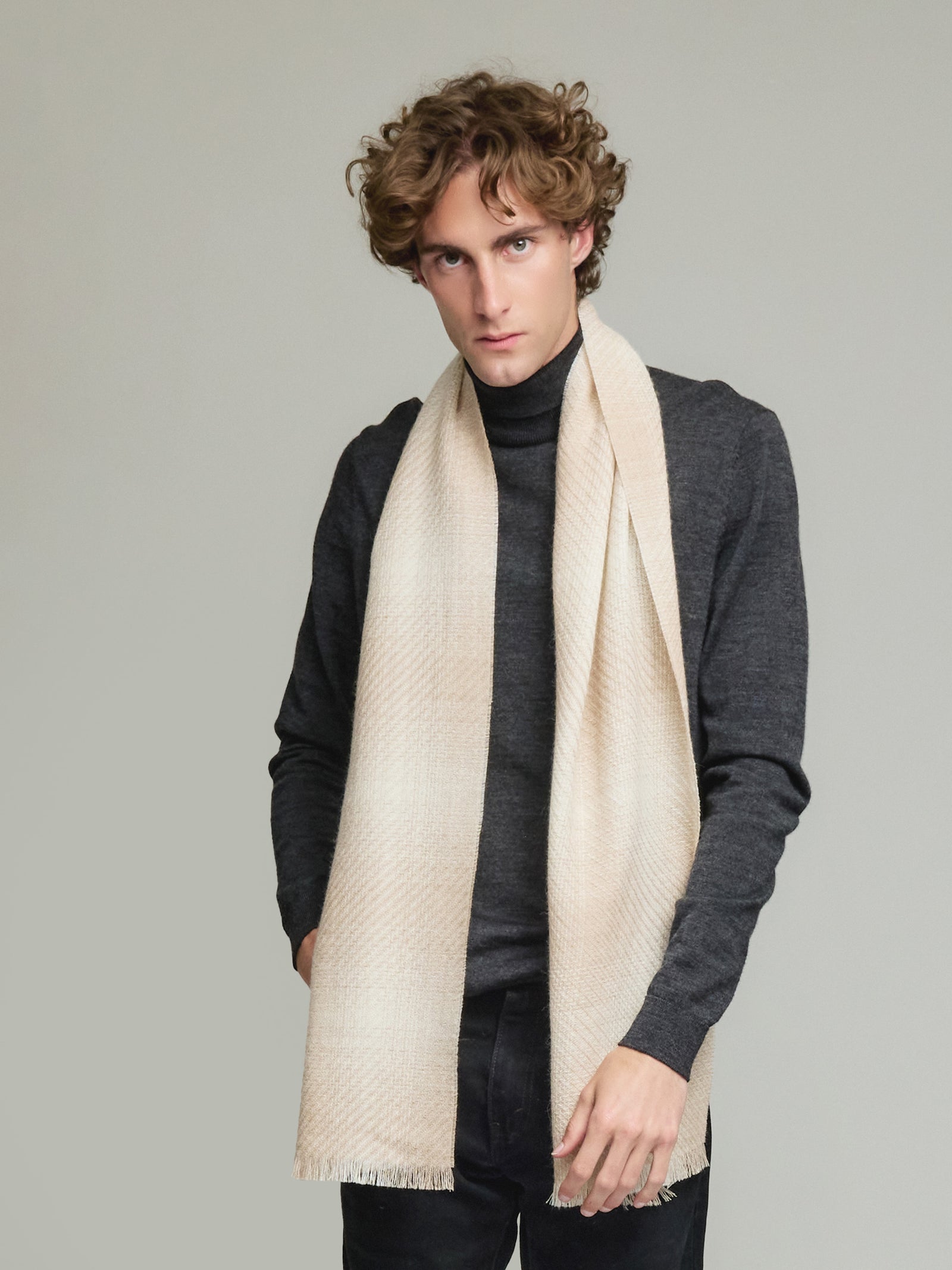 Valverde Scarf Baby Alpaca Color Beige